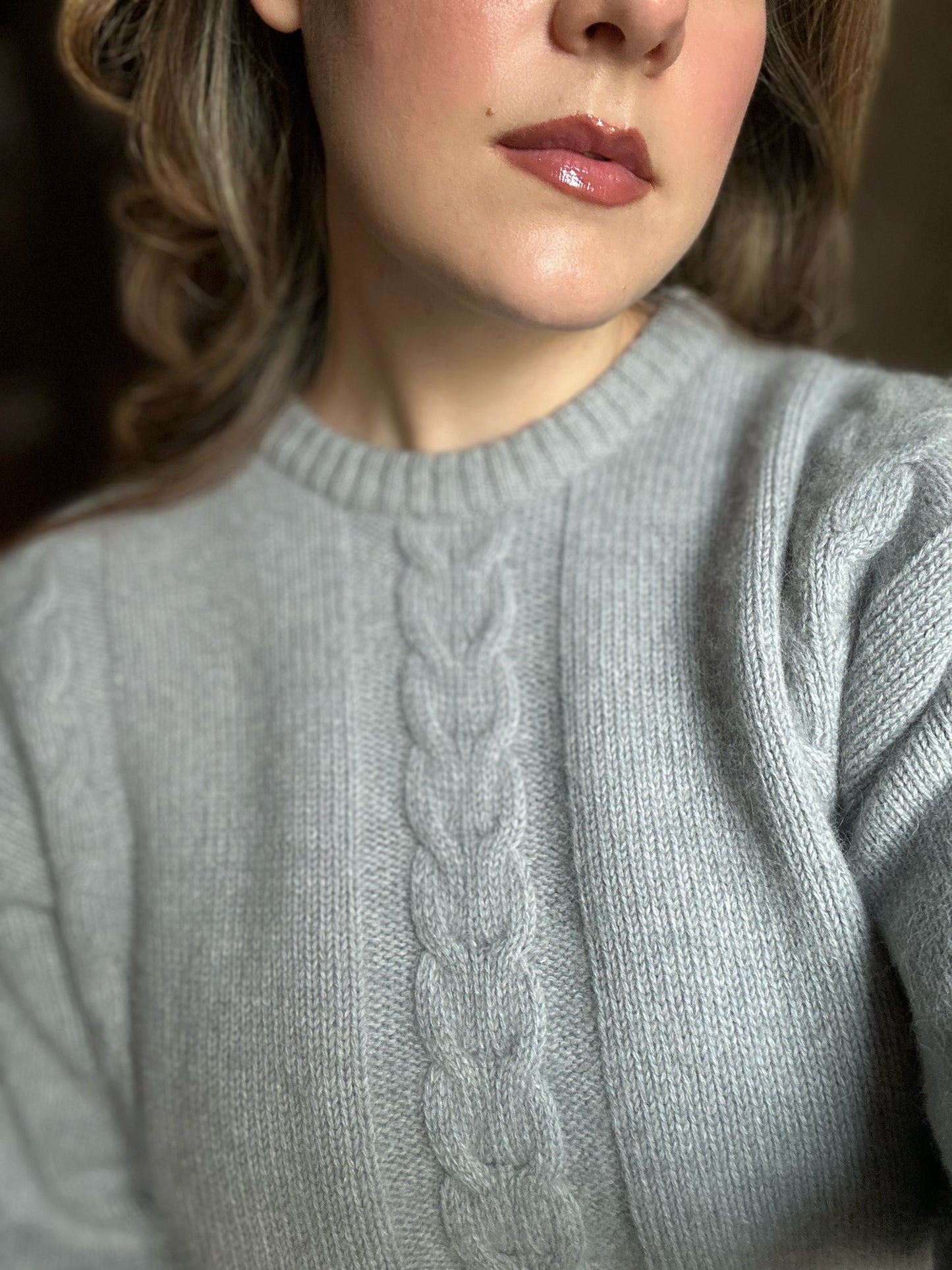 Lambswool & Angora Powder Blue Sweater
