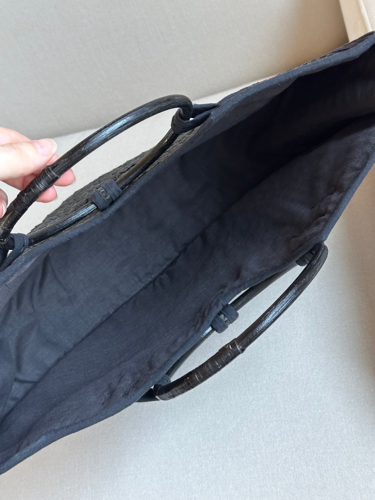 Black Rafia Handbag