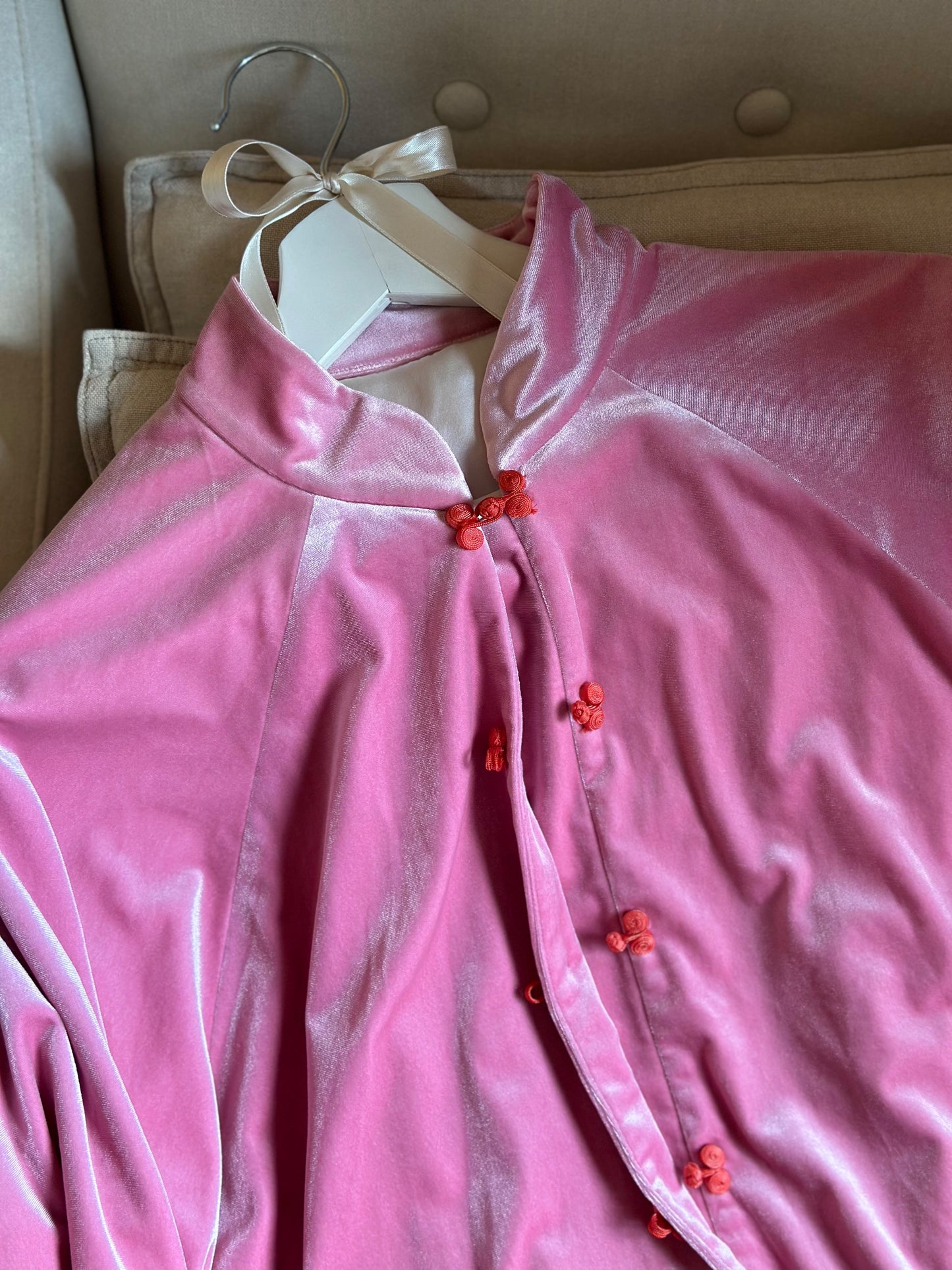 Pink Silk Velvet Jacket