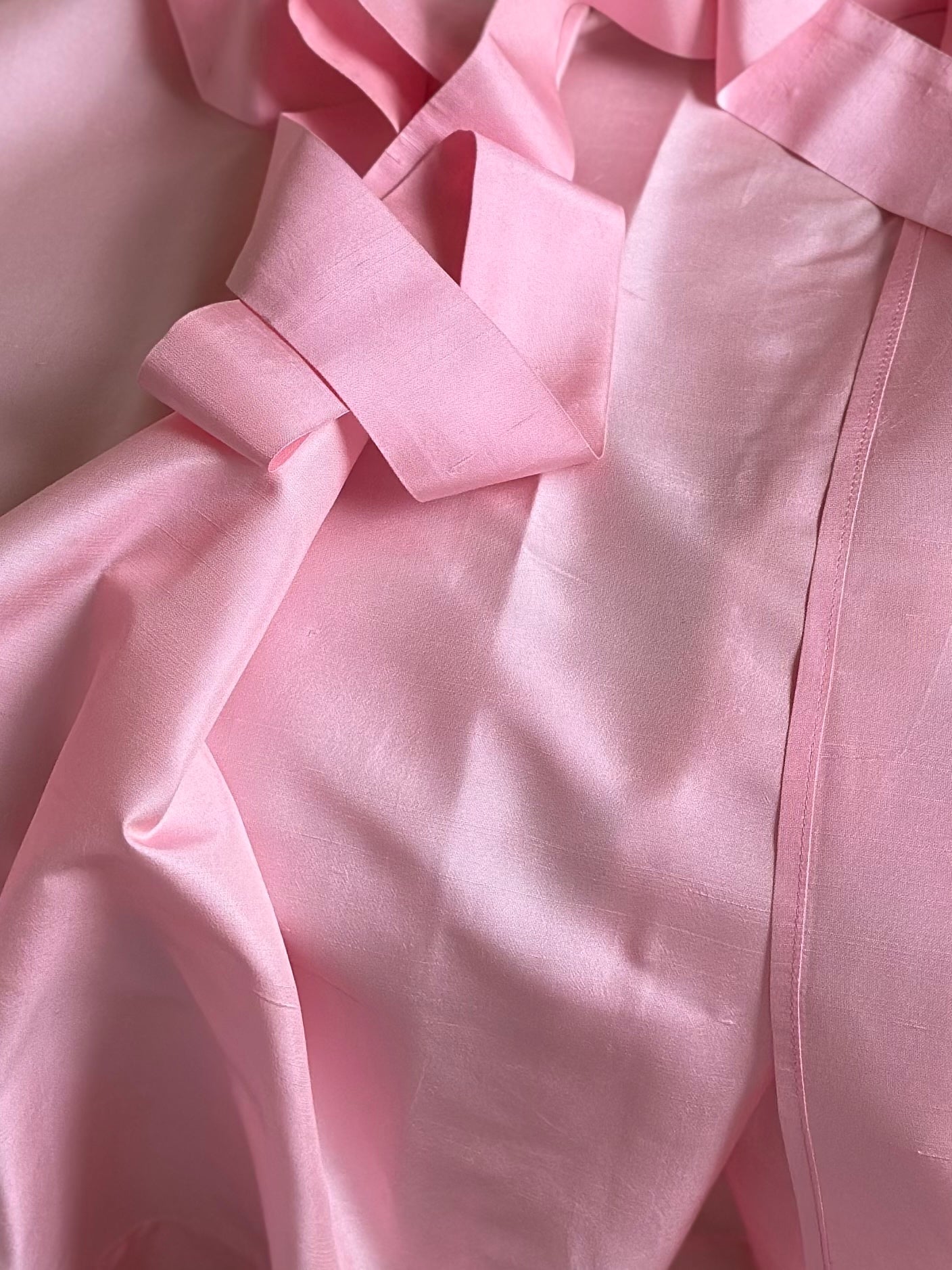 100% Pink Silk Apron