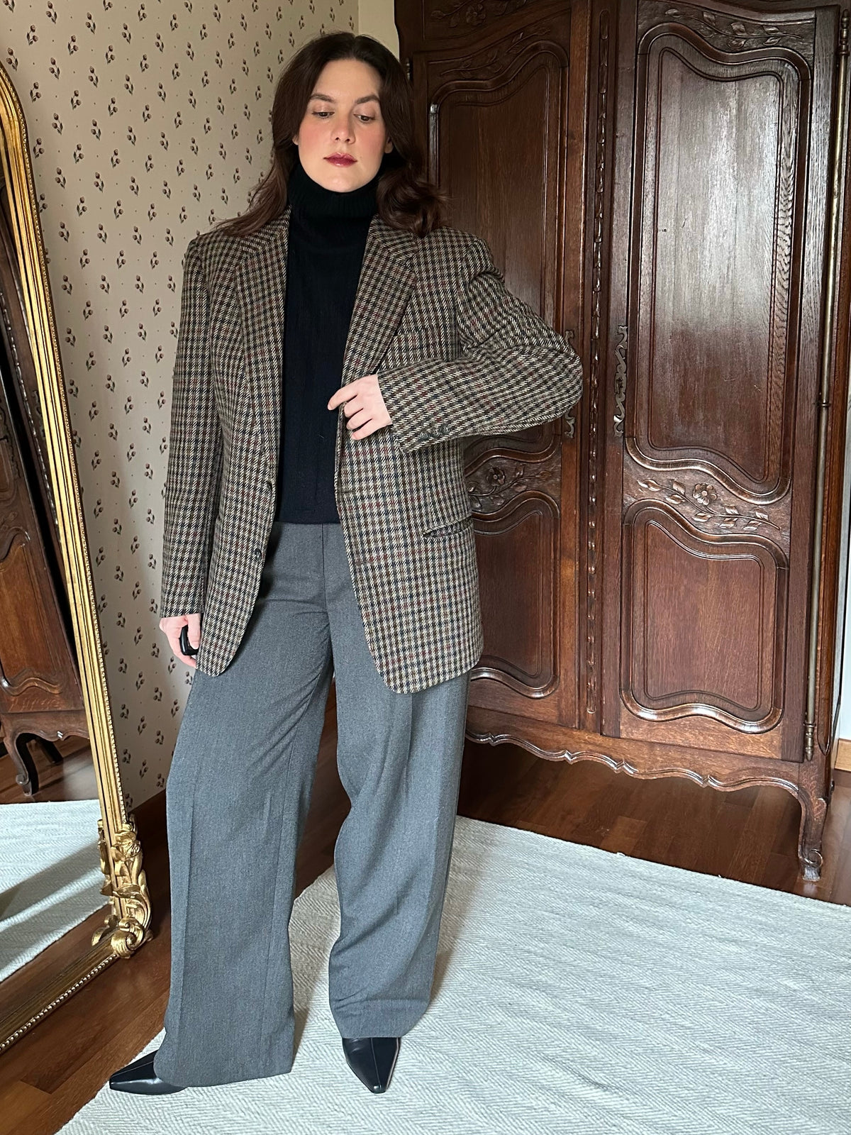 100% Wool Pied de Poule Blazer