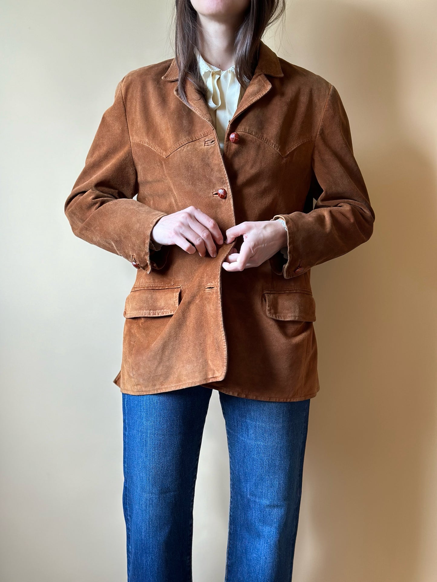 Vintage Real Suede Caramel Jacket