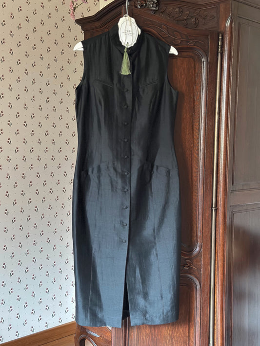 100% Silk Black Dress