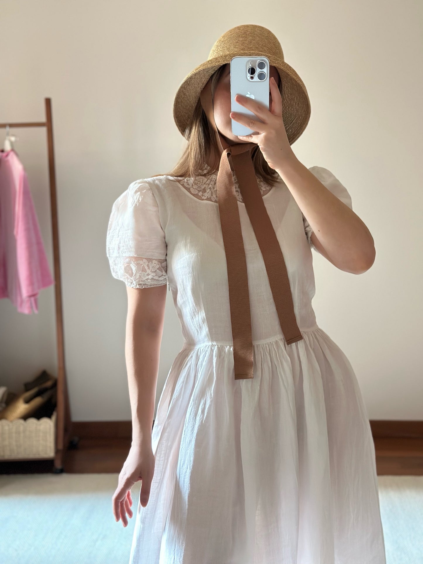Long White Cotton Dress