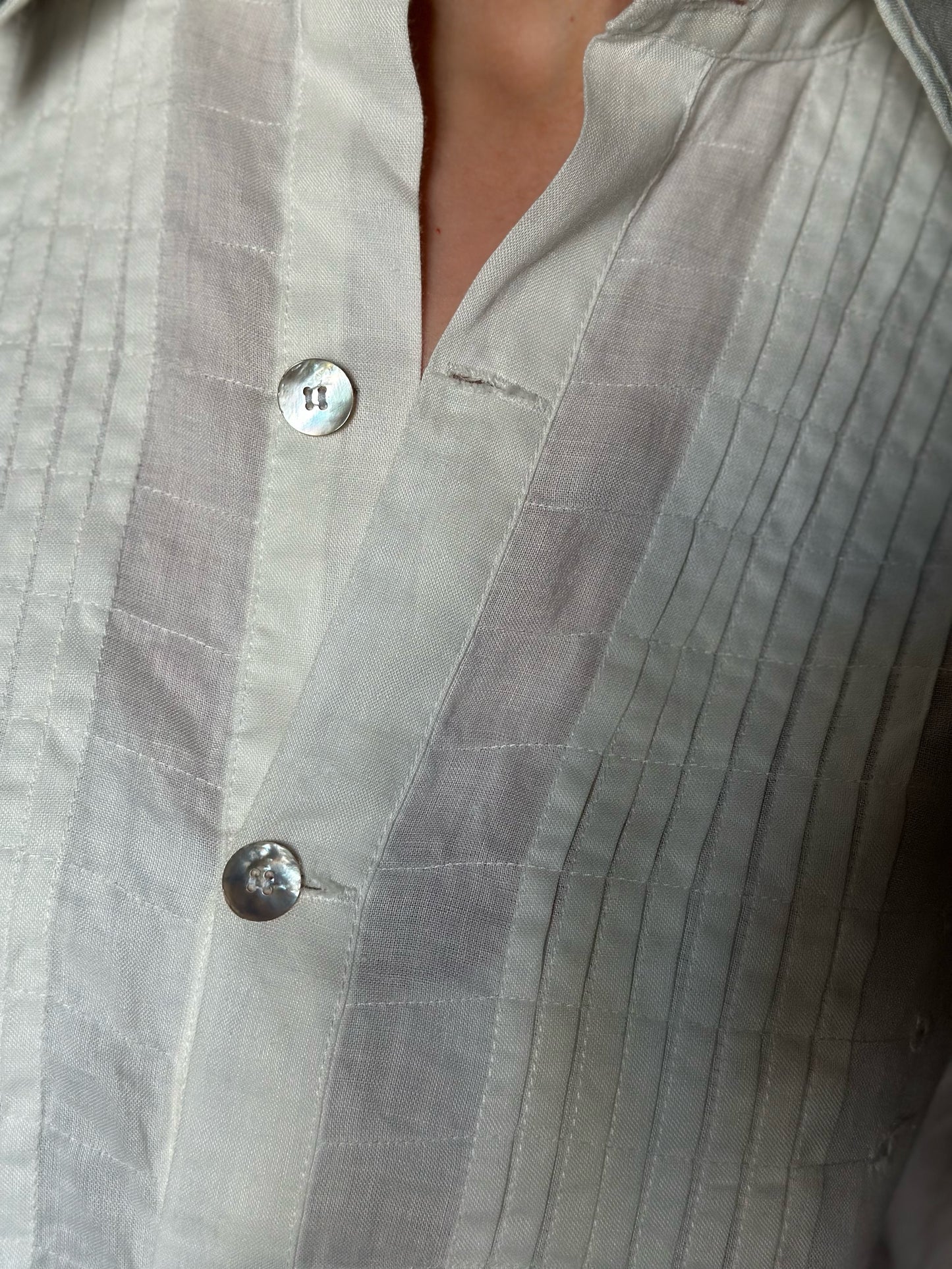 100% Linen Oversized White Shirt