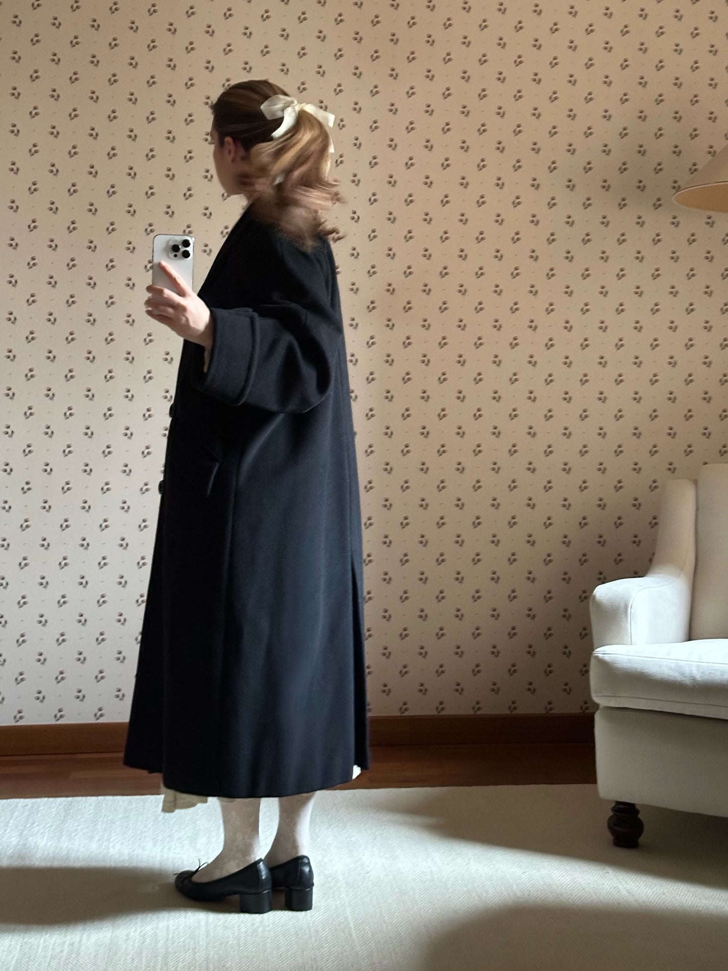 Black Max Mara Wool & Cashmere Icon Coat