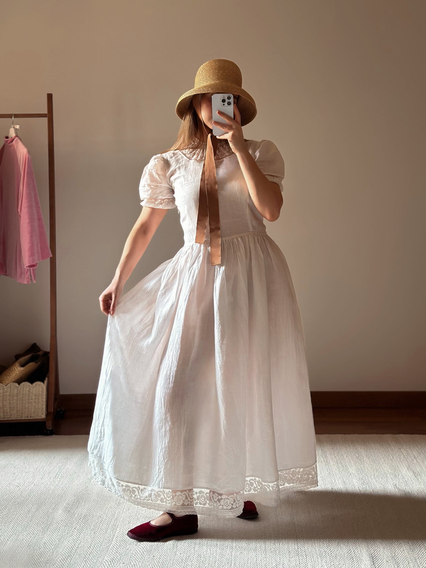 Long White Cotton Dress