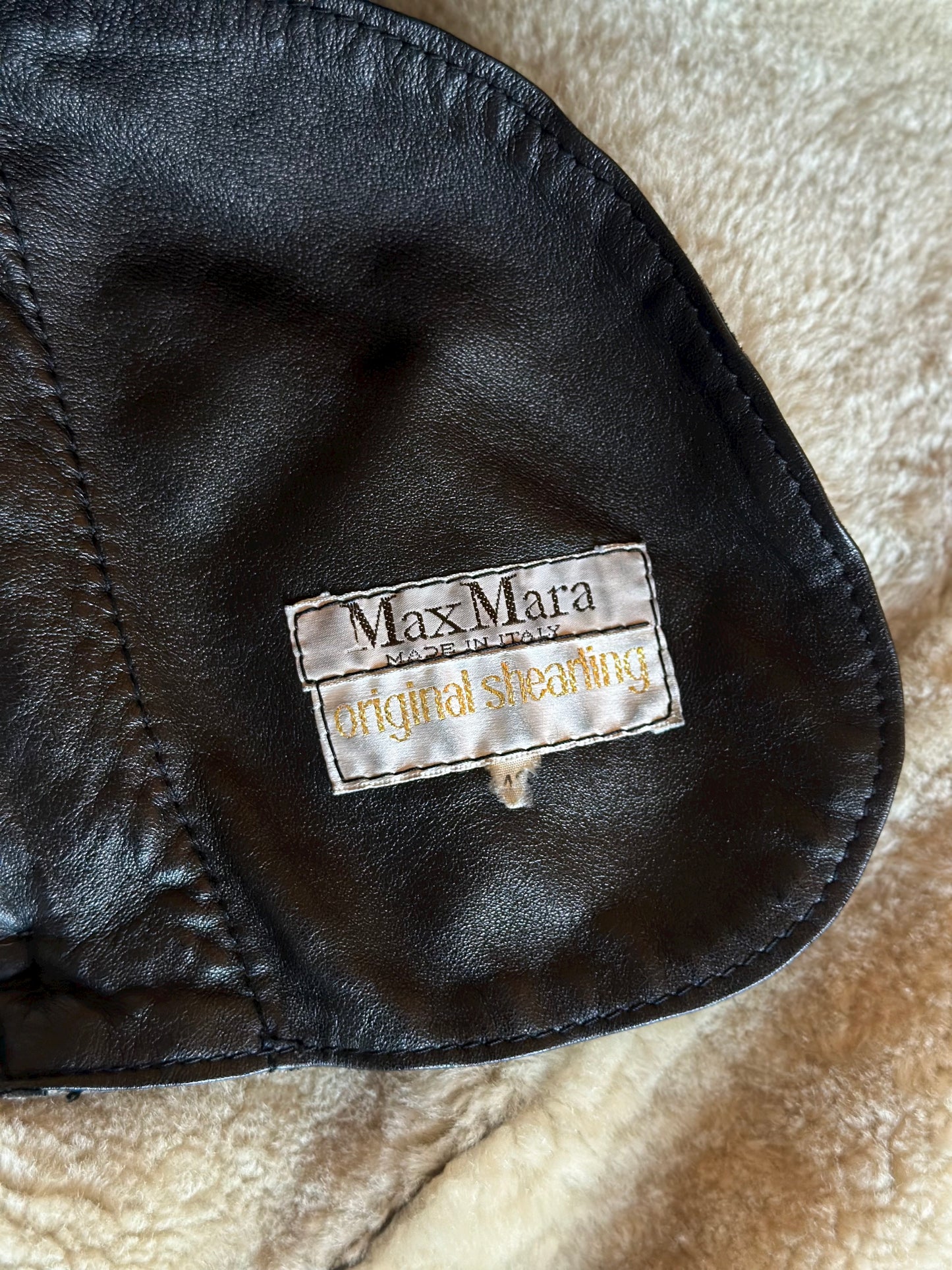 Vintage Max Mara Long Shearling Coat
