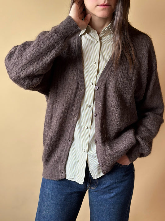 Vintage Chestnut Brown Cardigan