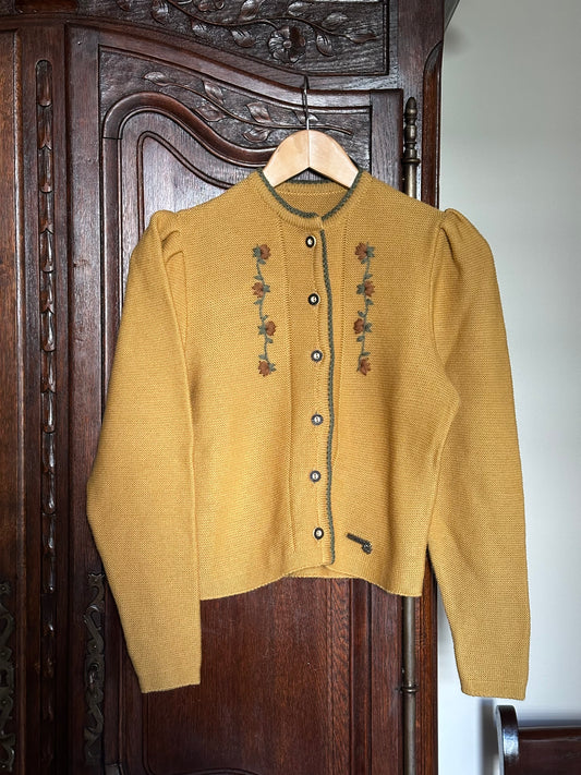 Austrian Yellow Wool Cardigan