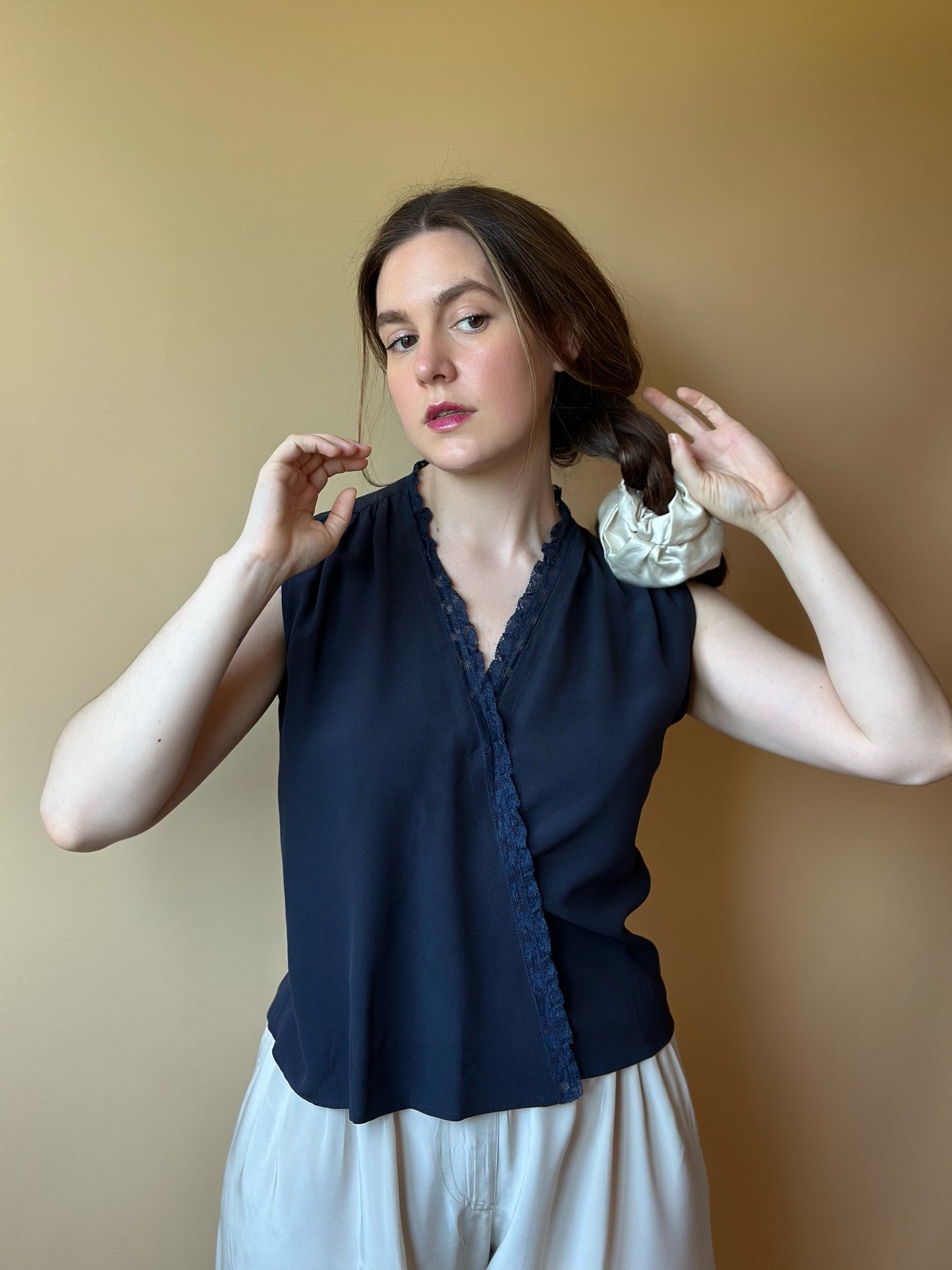 Pure Silk Romantic Blue Top
