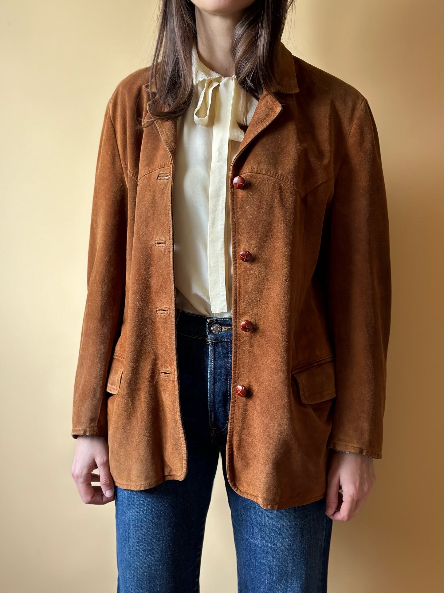 Vintage Real Suede Caramel Jacket