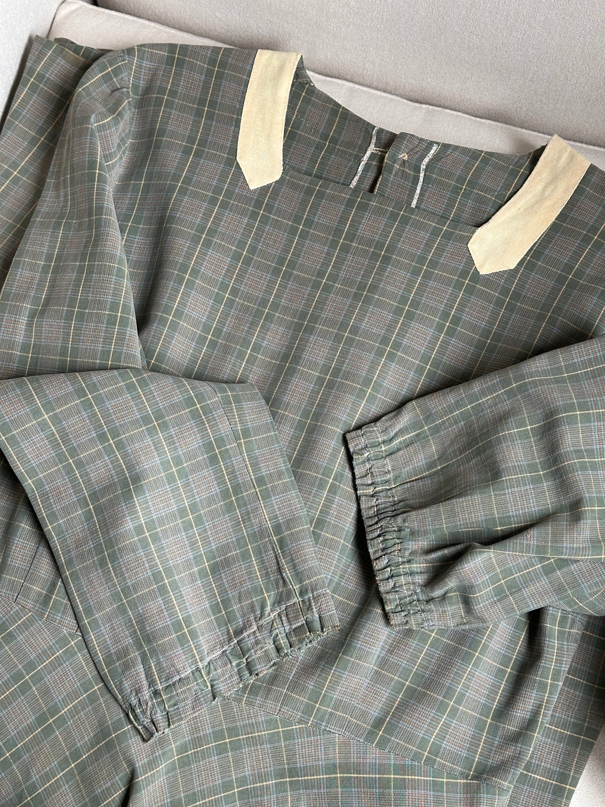 Tailor-Made Sage Green Tartan Dress