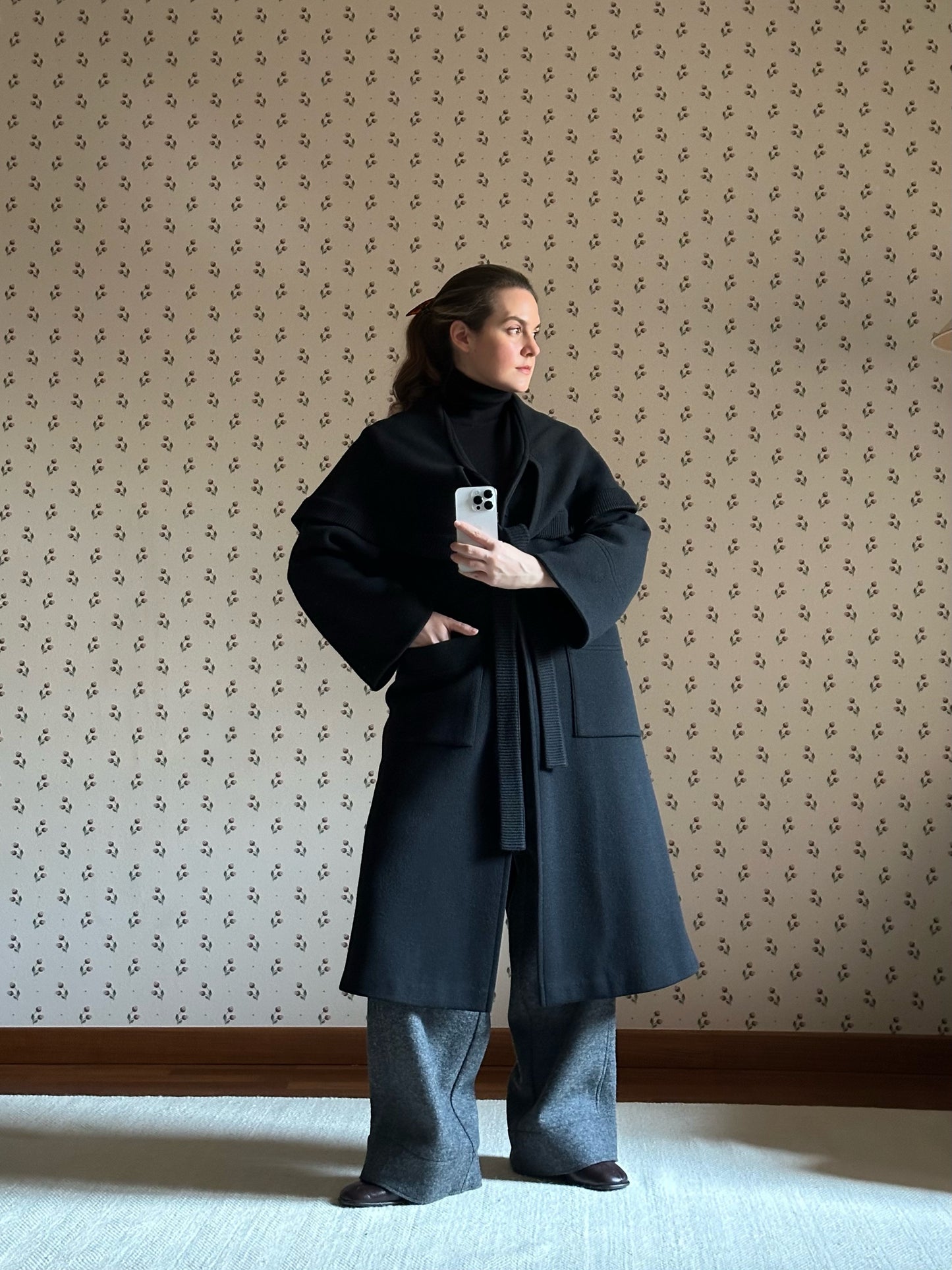 Vintage Black Cape Coat