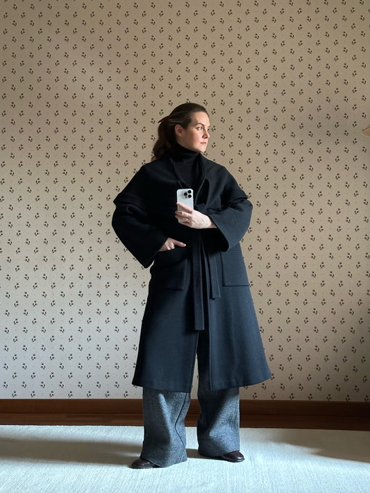 Vintage Black Cape Coat