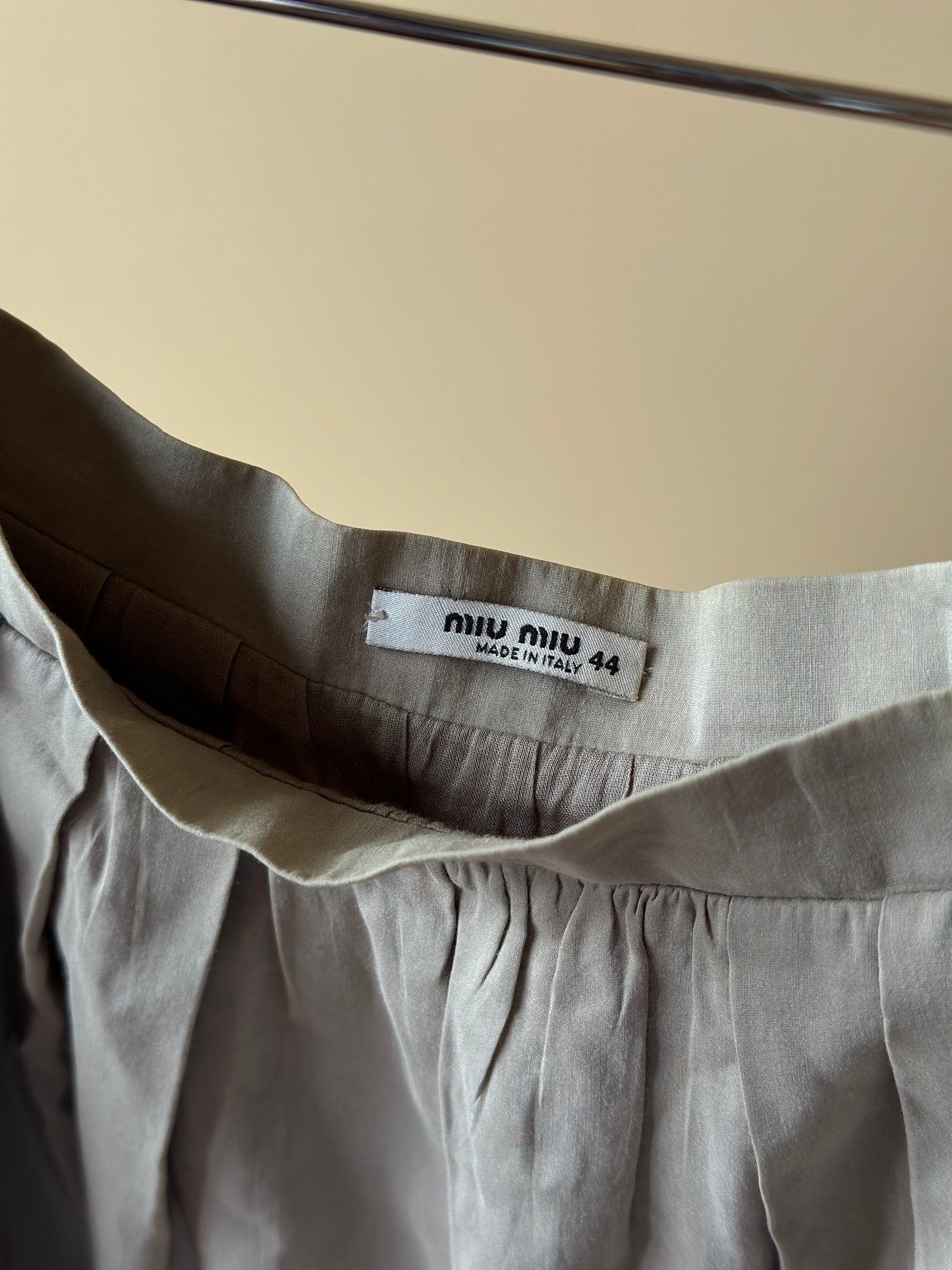 Vintage Miu Miu Taupe Circle Skirt