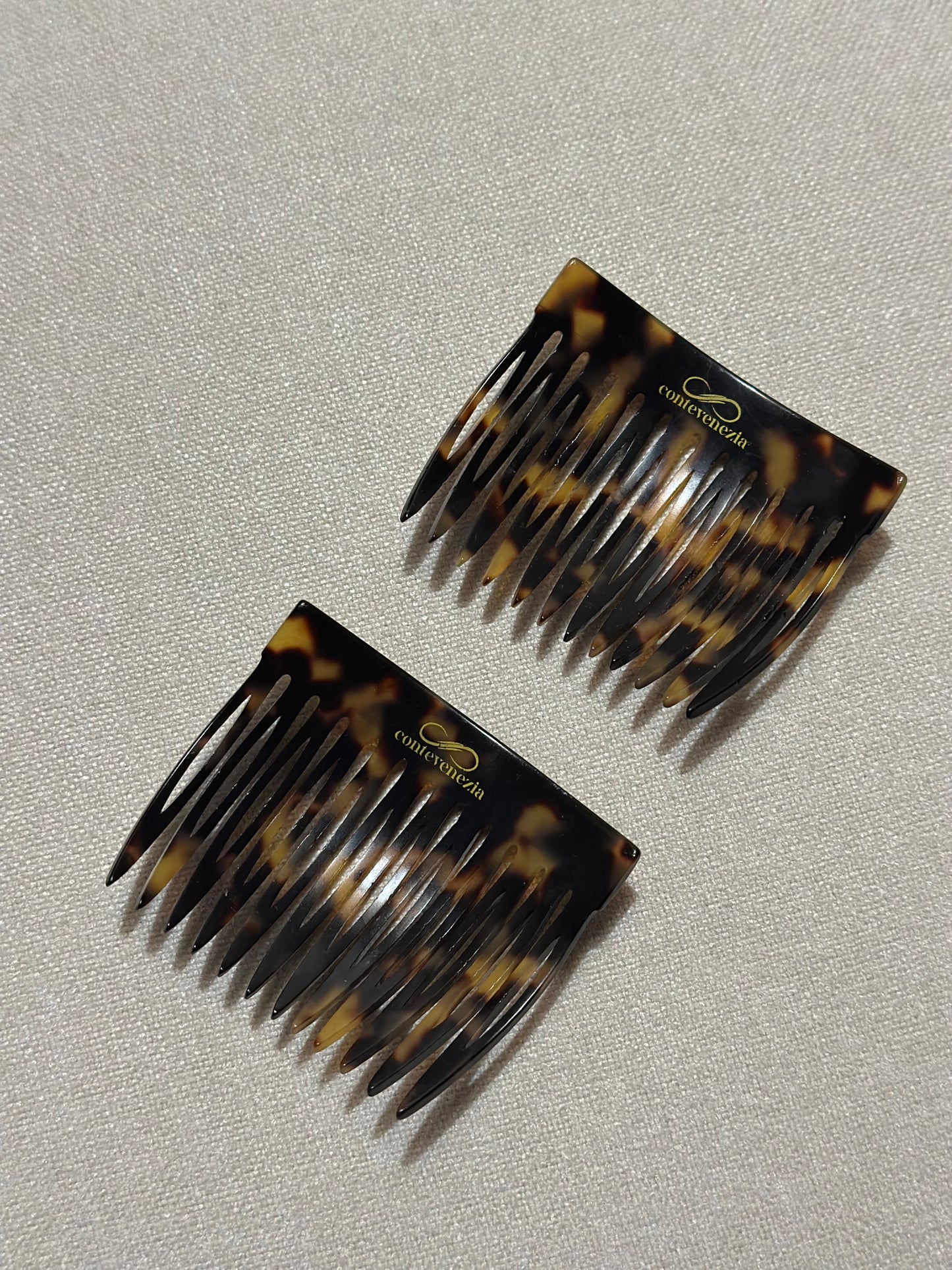 Pair Of Handmade Tortoise Hair Combs