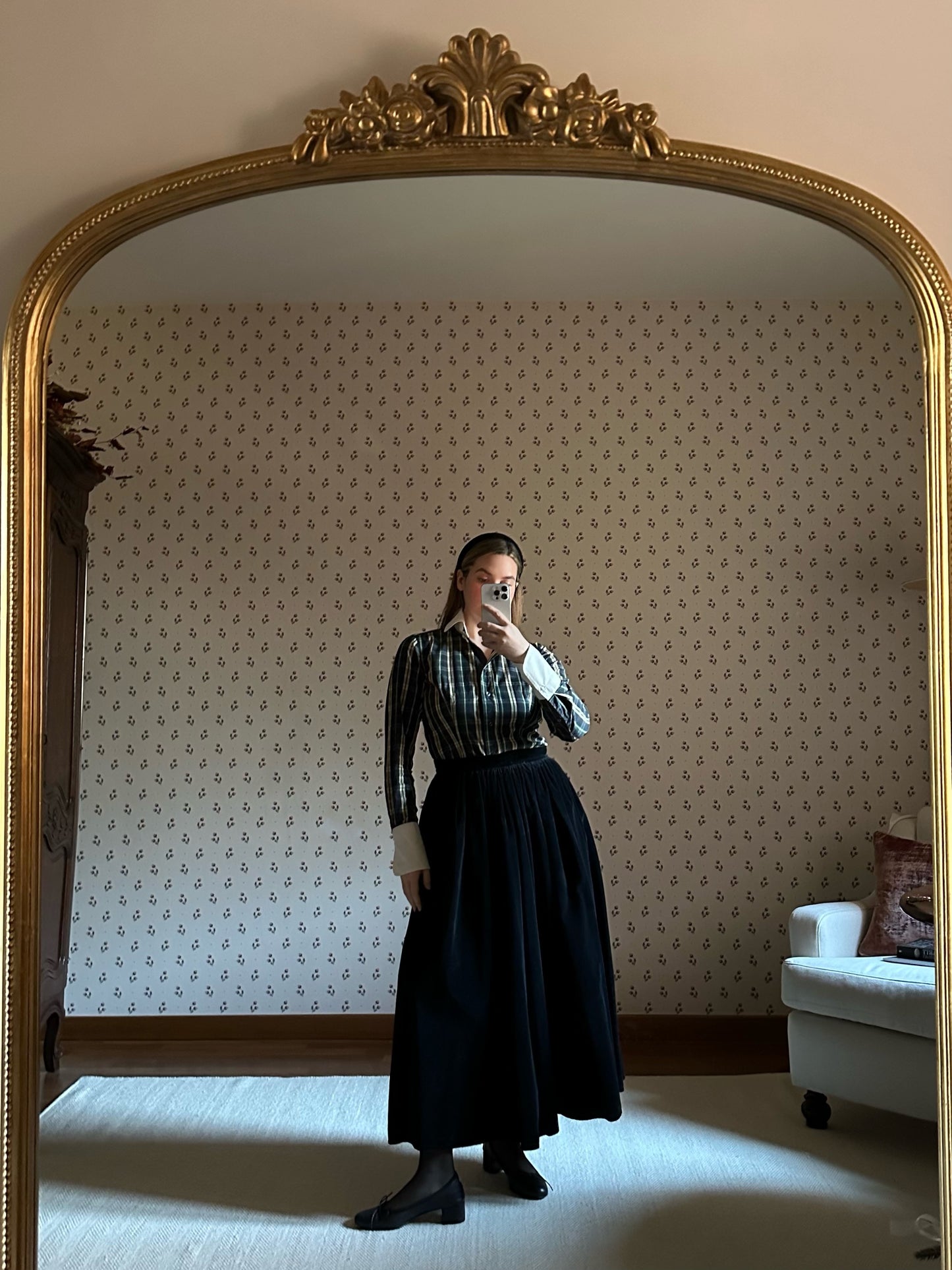 Black Velvet Circle Skirt