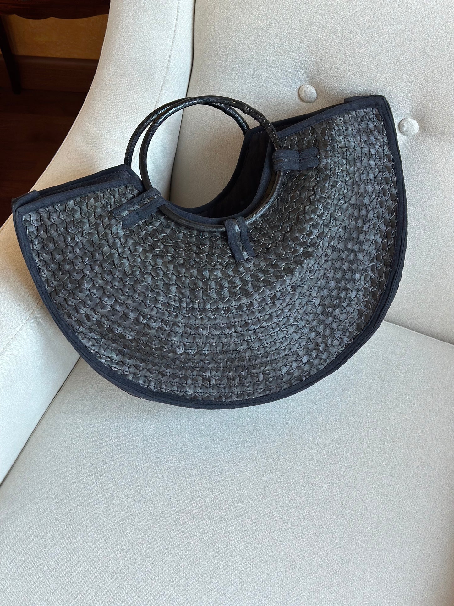 Black Rafia Handbag