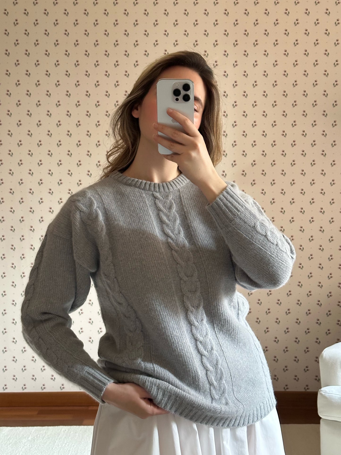 Lambswool & Angora Powder Blue Sweater