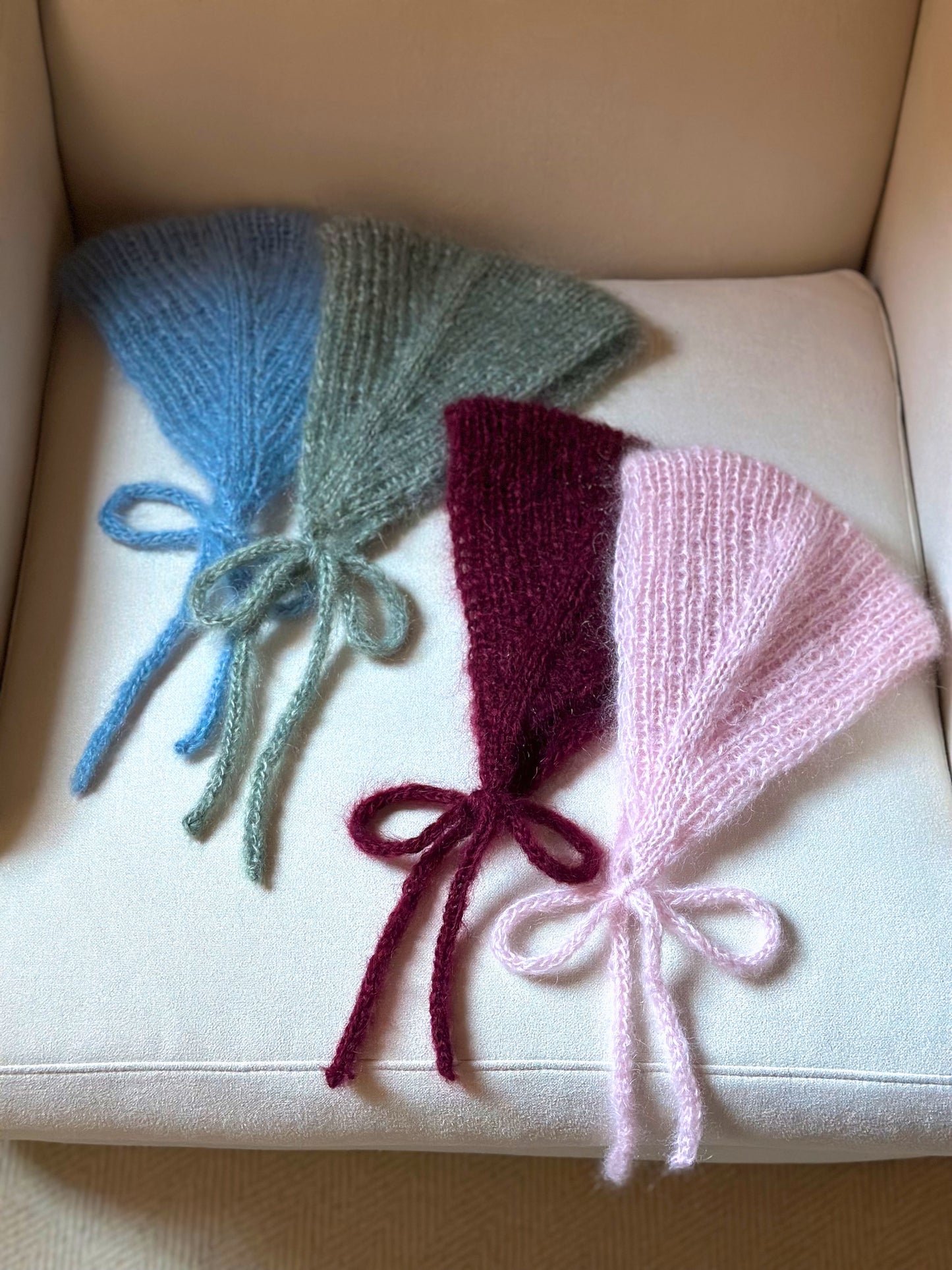 Handmade Silk & Mohair Bonnet -  Deep Merlot