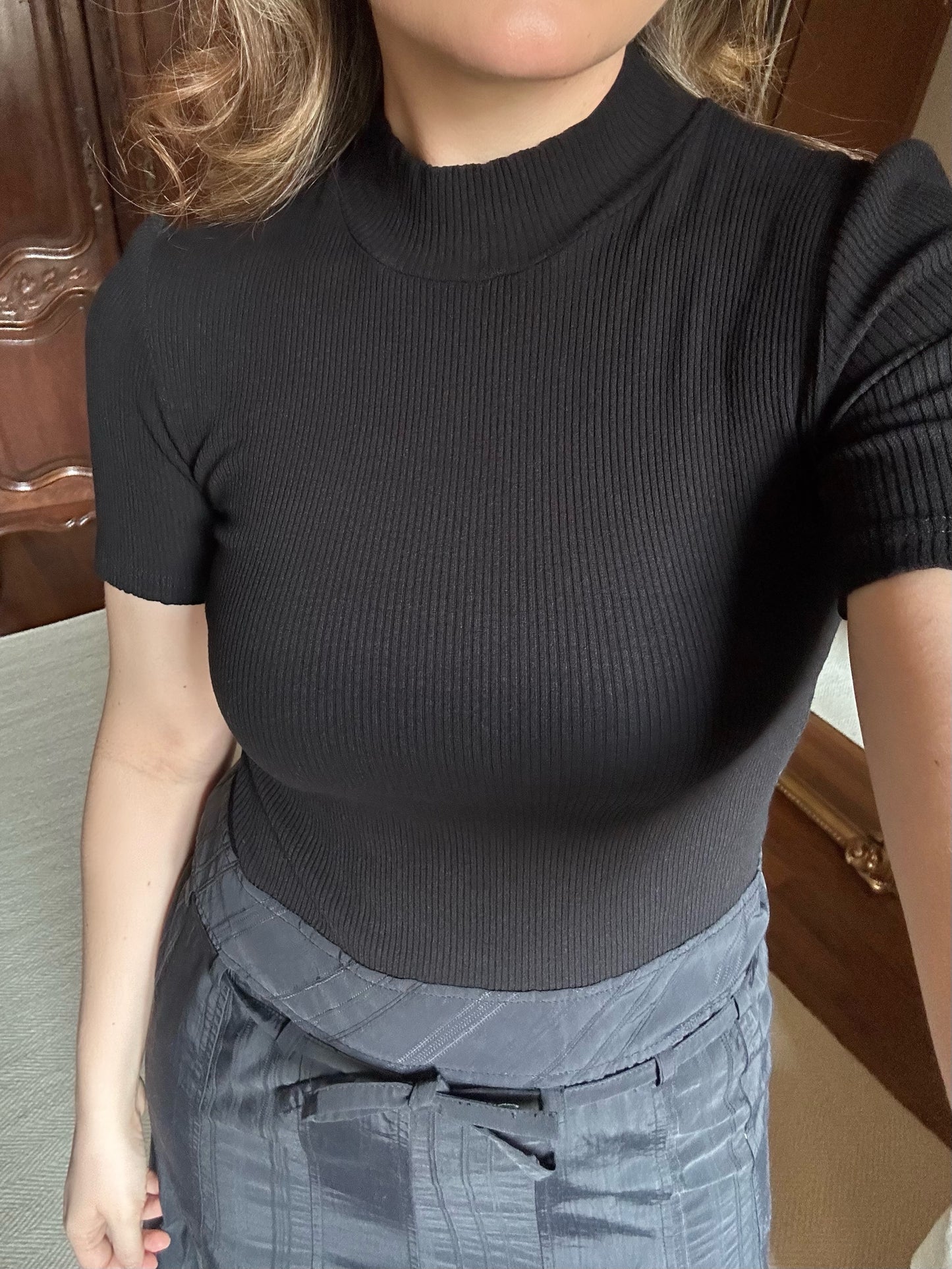 Black Midi Pleated Dress
