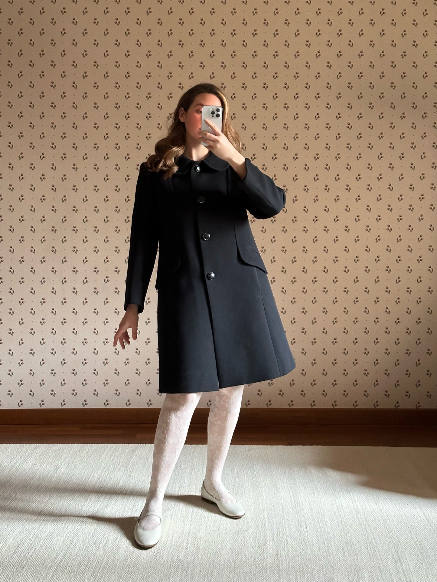 Vintage Black Swing Coat