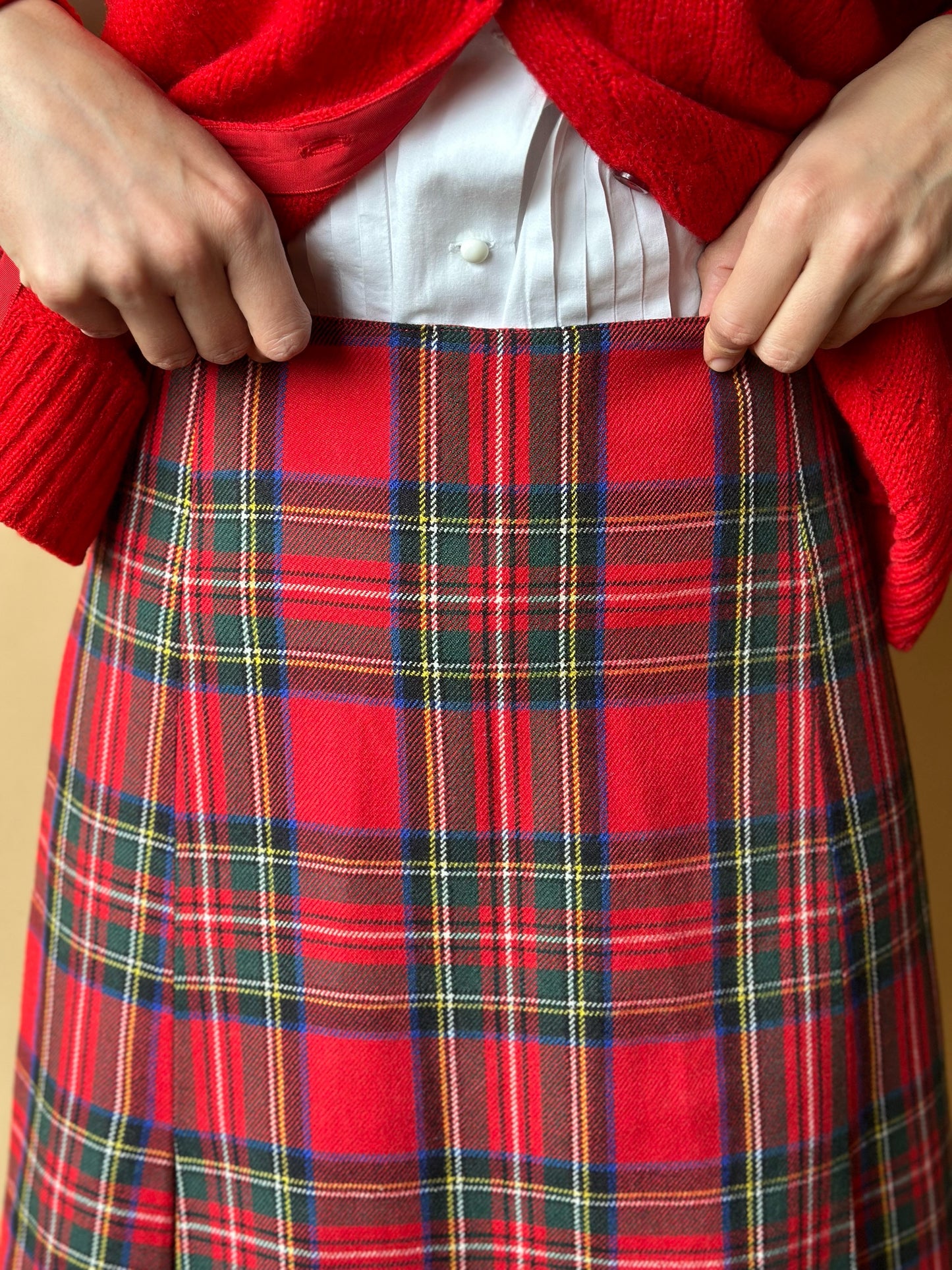 Vintage Red Tartan Skirt