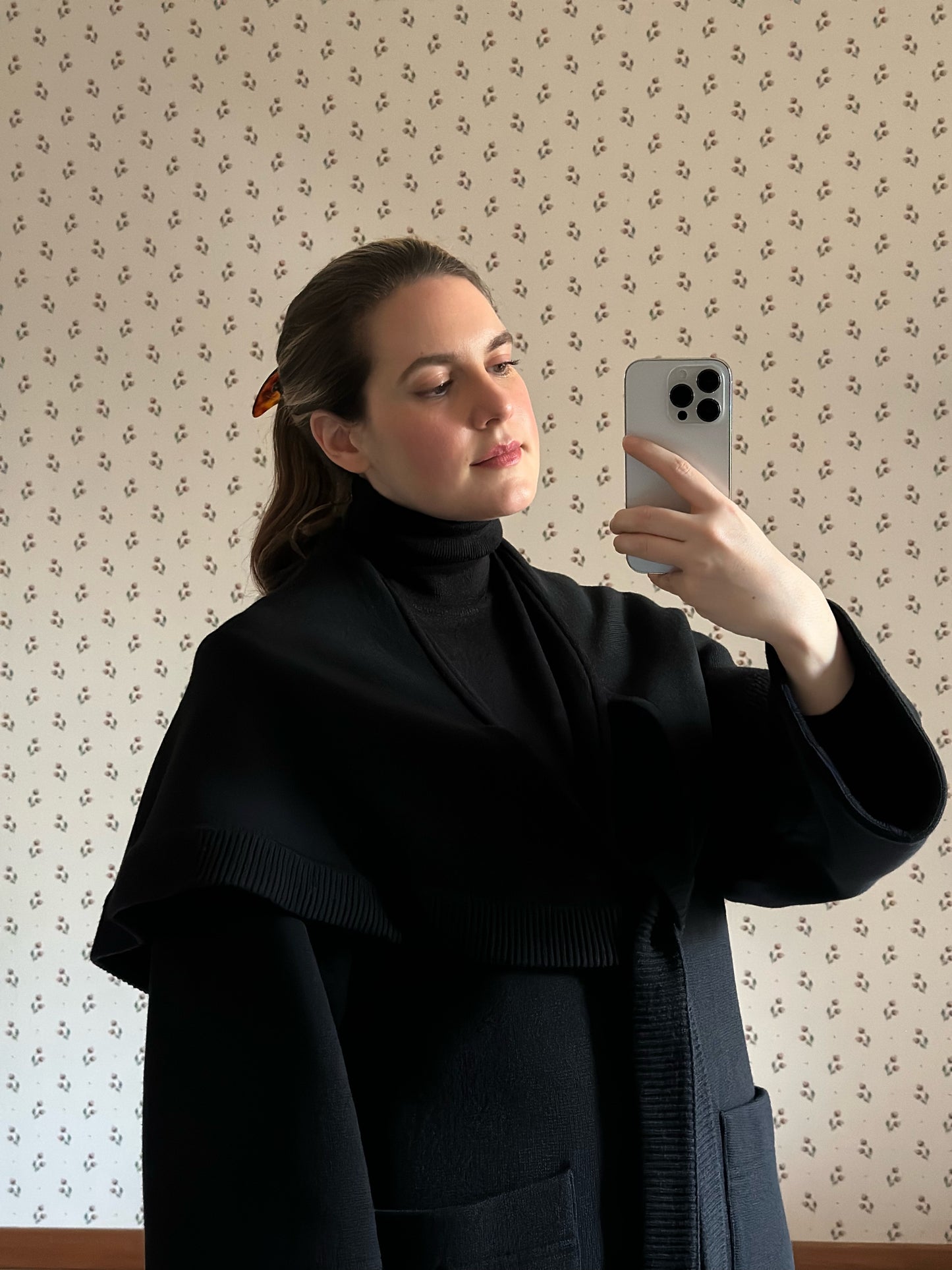 Vintage Black Cape Coat