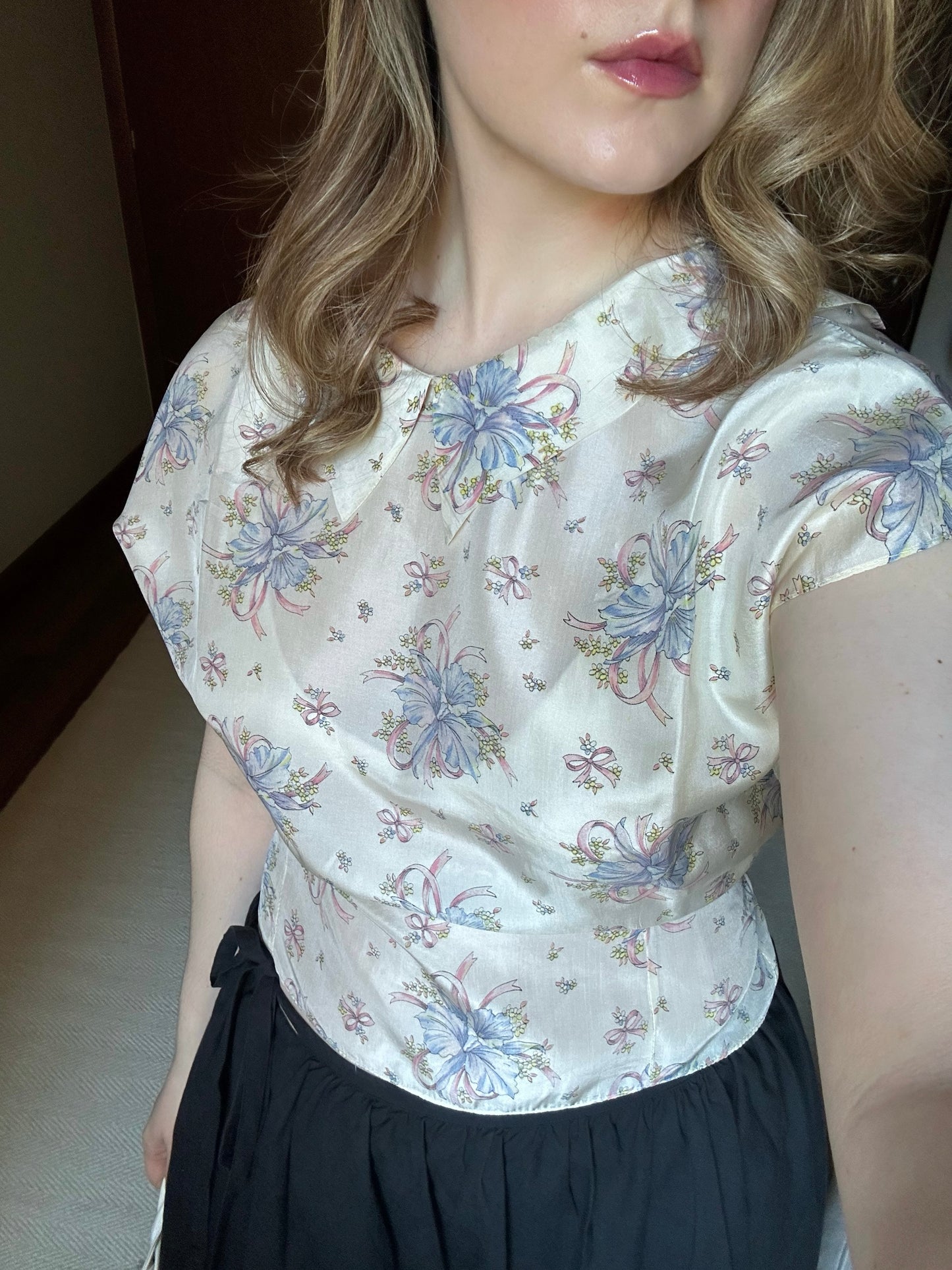 Pure Silk Floral Blouse