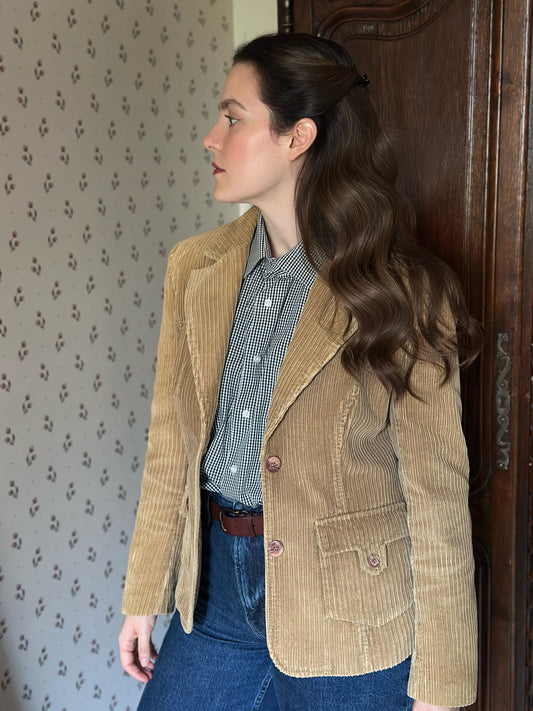 Camel Corduroy Blazer