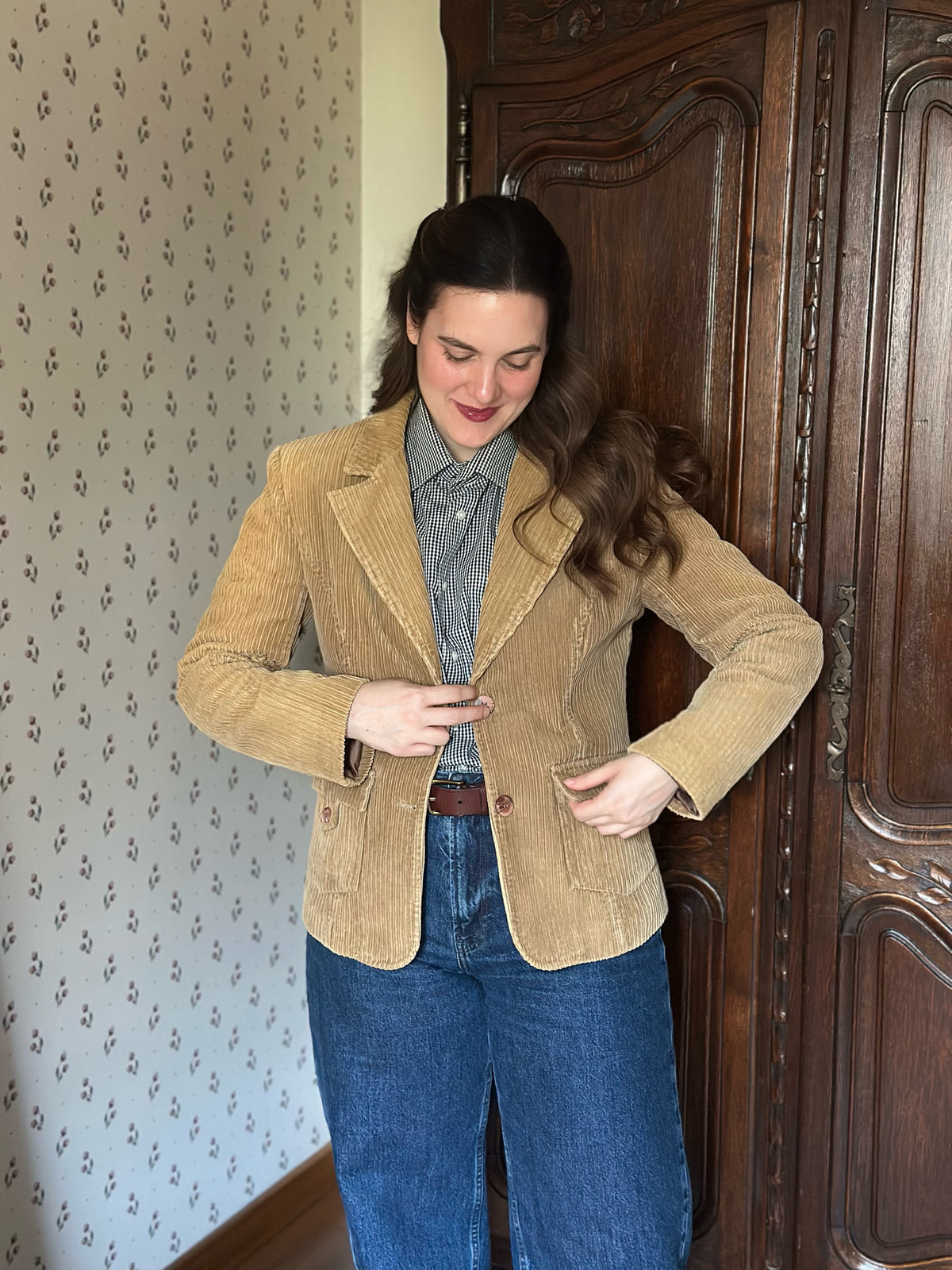 Camel Corduroy Blazer