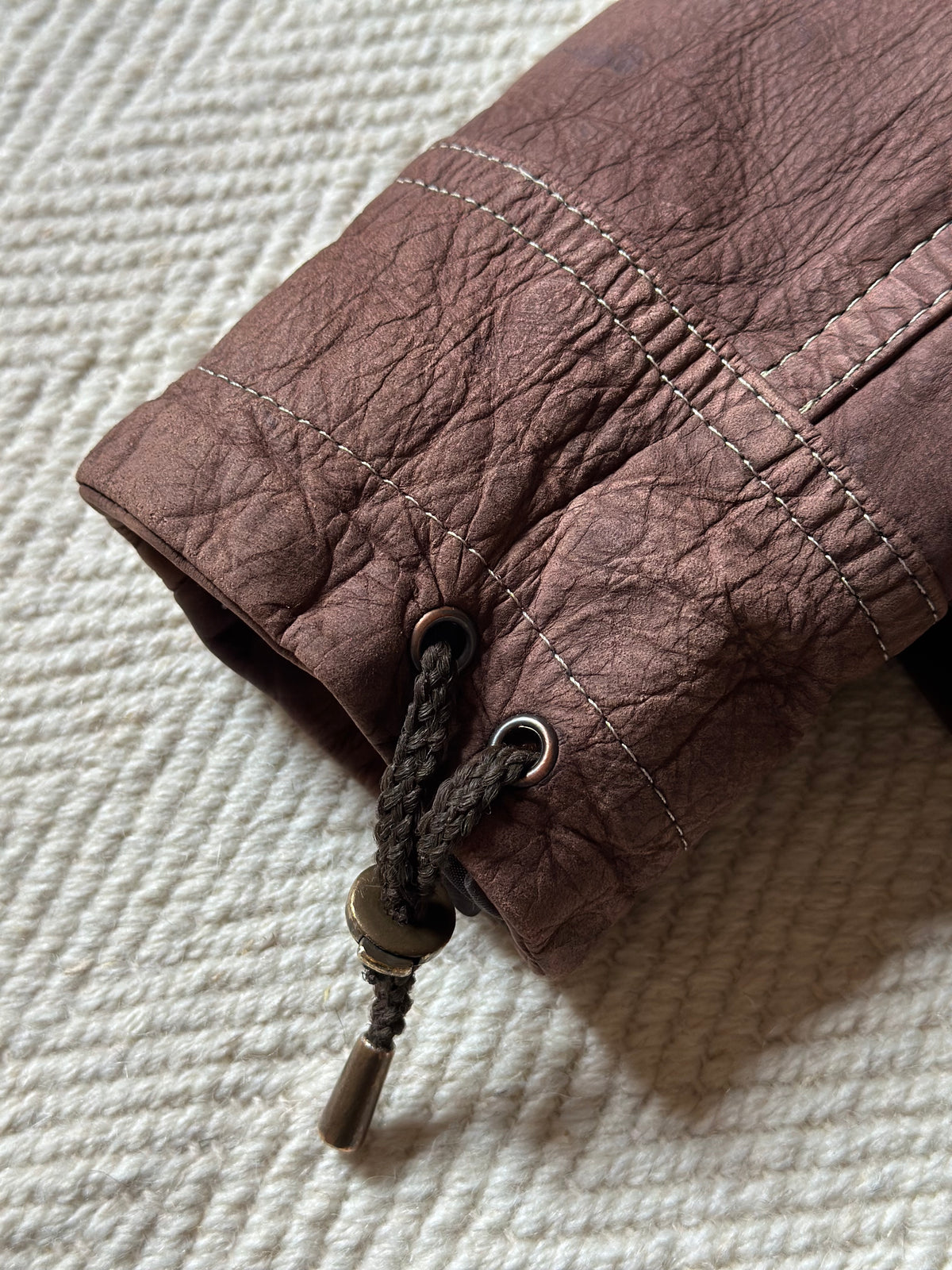 Brown Leather Biker Jacket