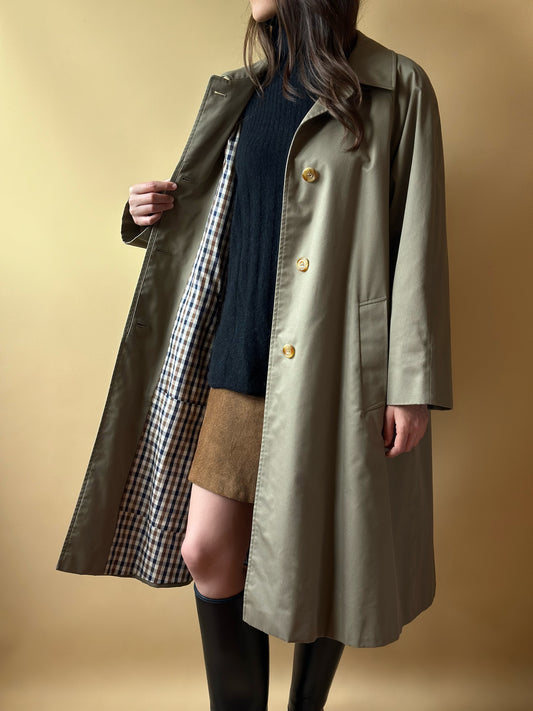 Vintage Aquascutum Khaki Trench Coat