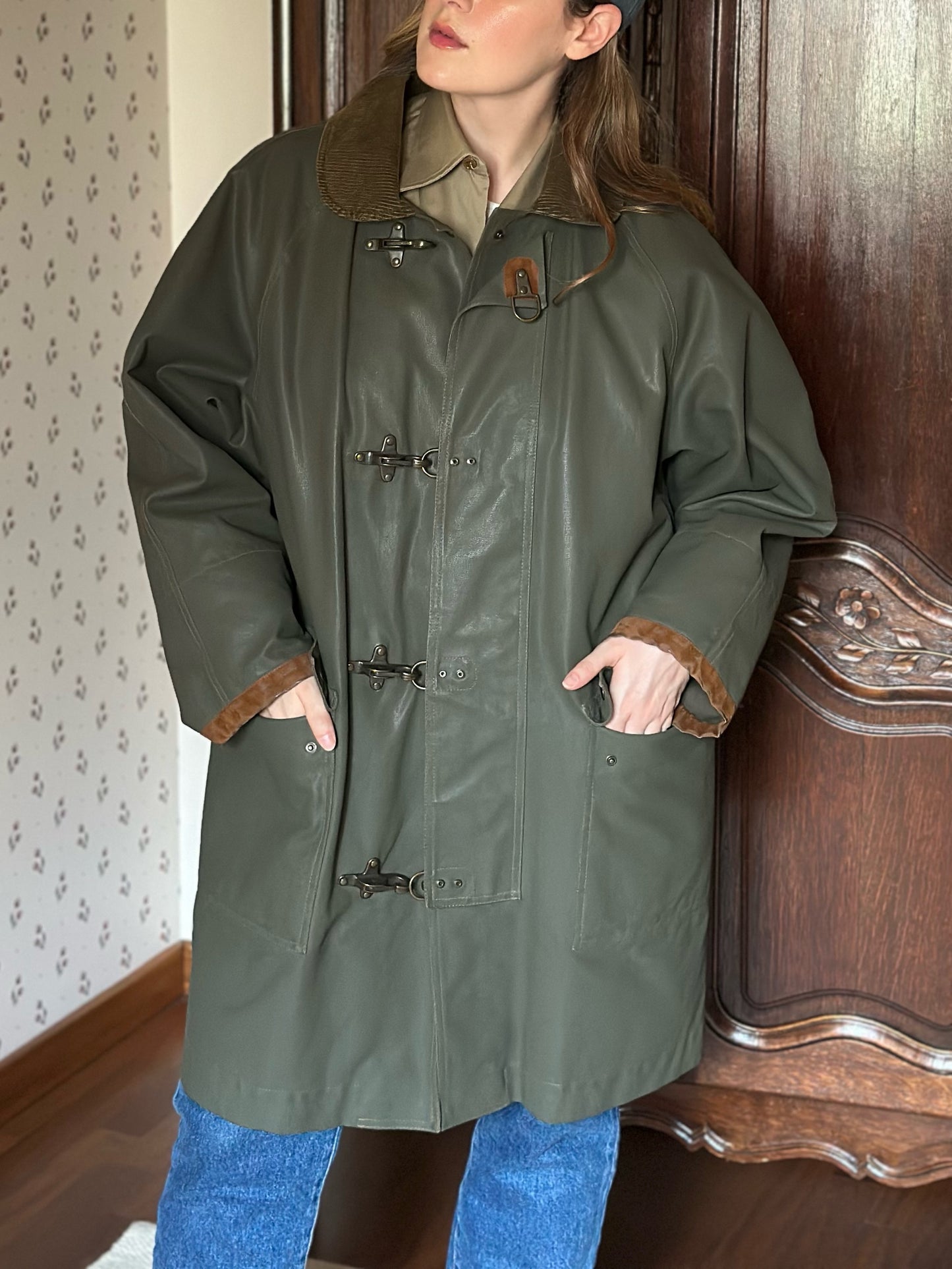 Waxed Cotton Green Hunting Jacket