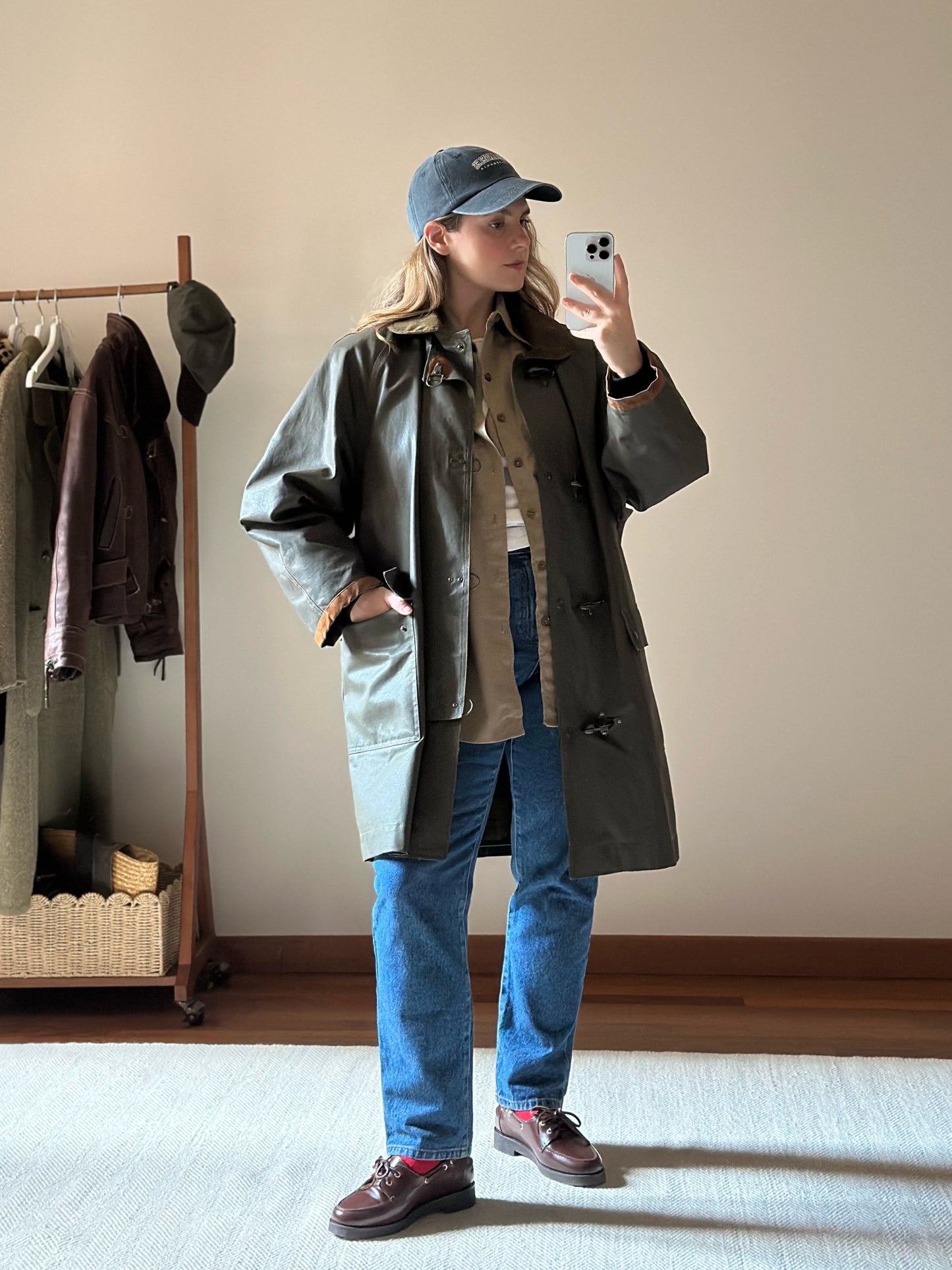 Waxed Cotton Green Hunting Jacket