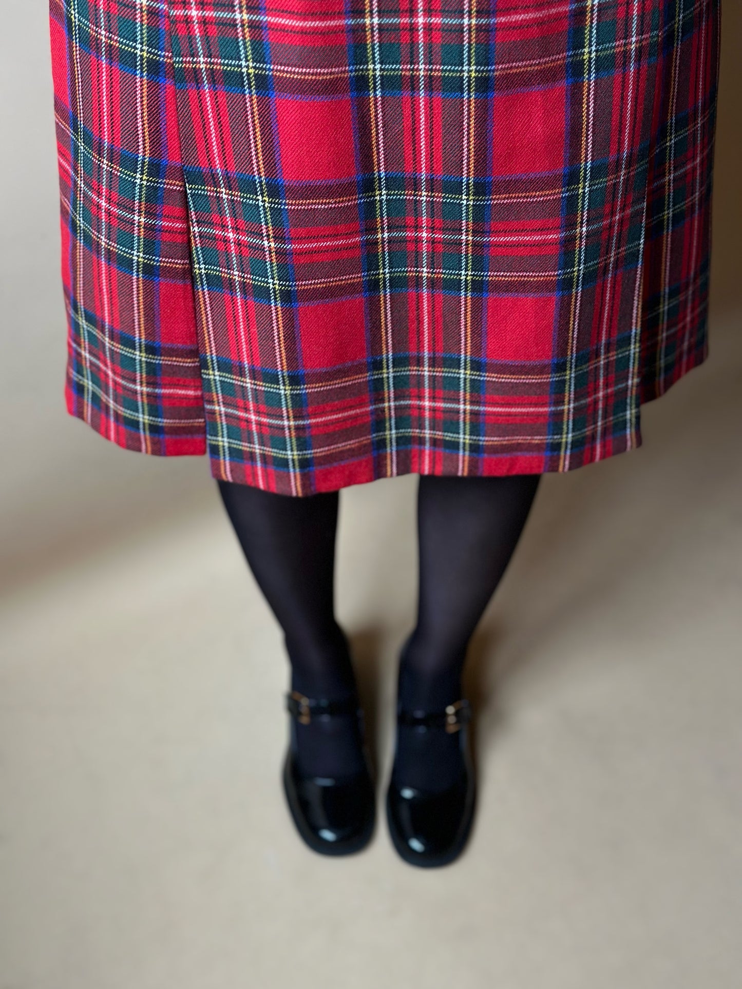 Vintage Red Tartan Skirt