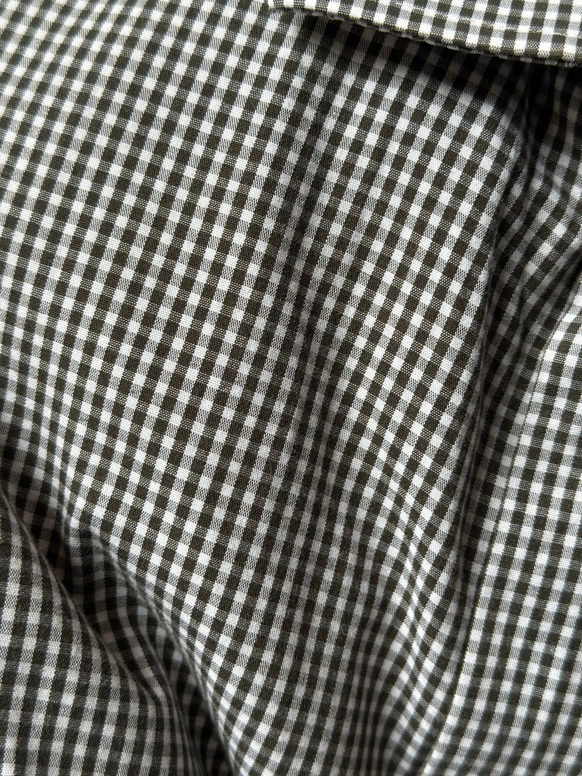 Dark Green Checkered Oversized Cotton Shirt