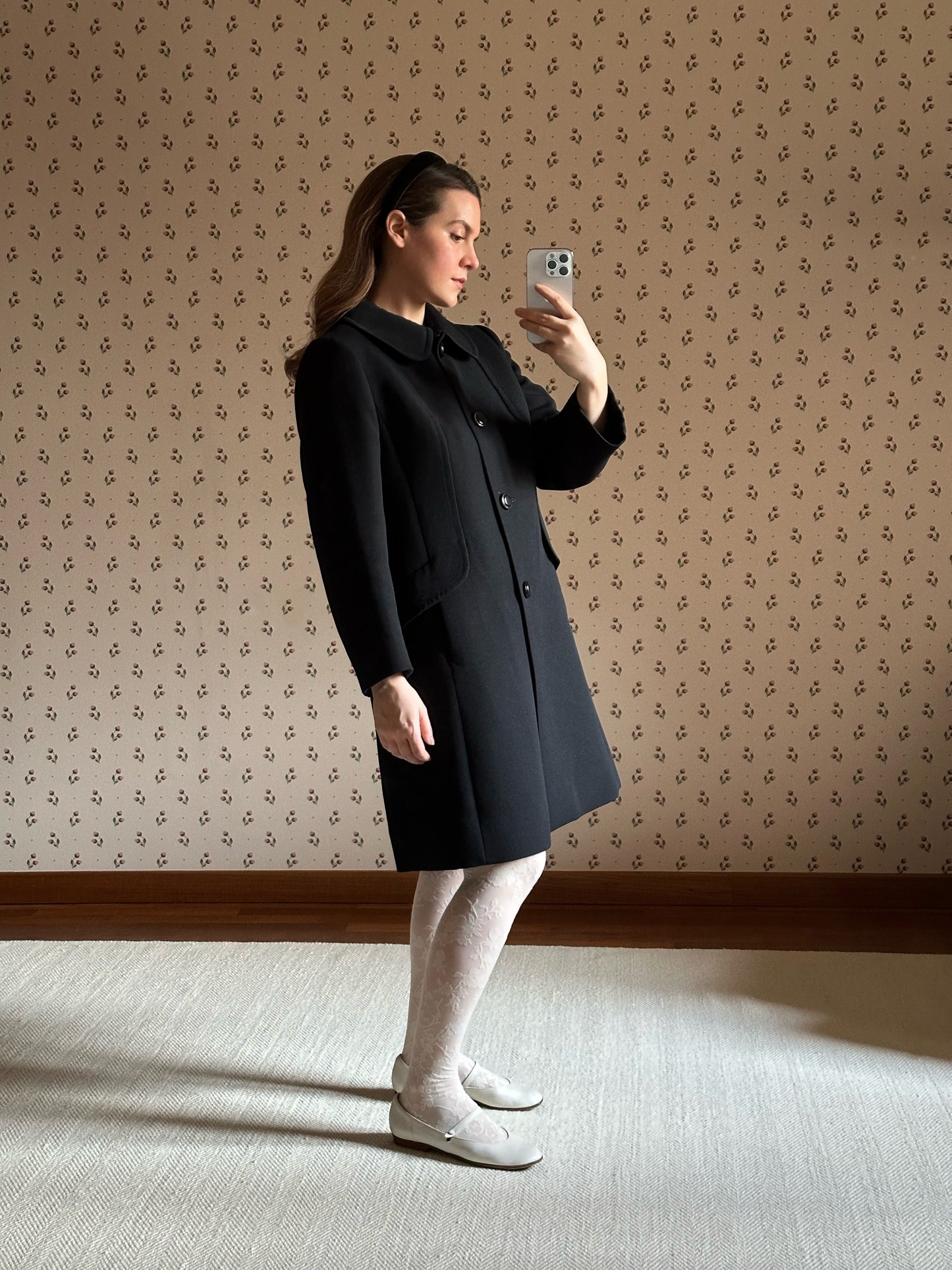 Vintage Black Swing Coat