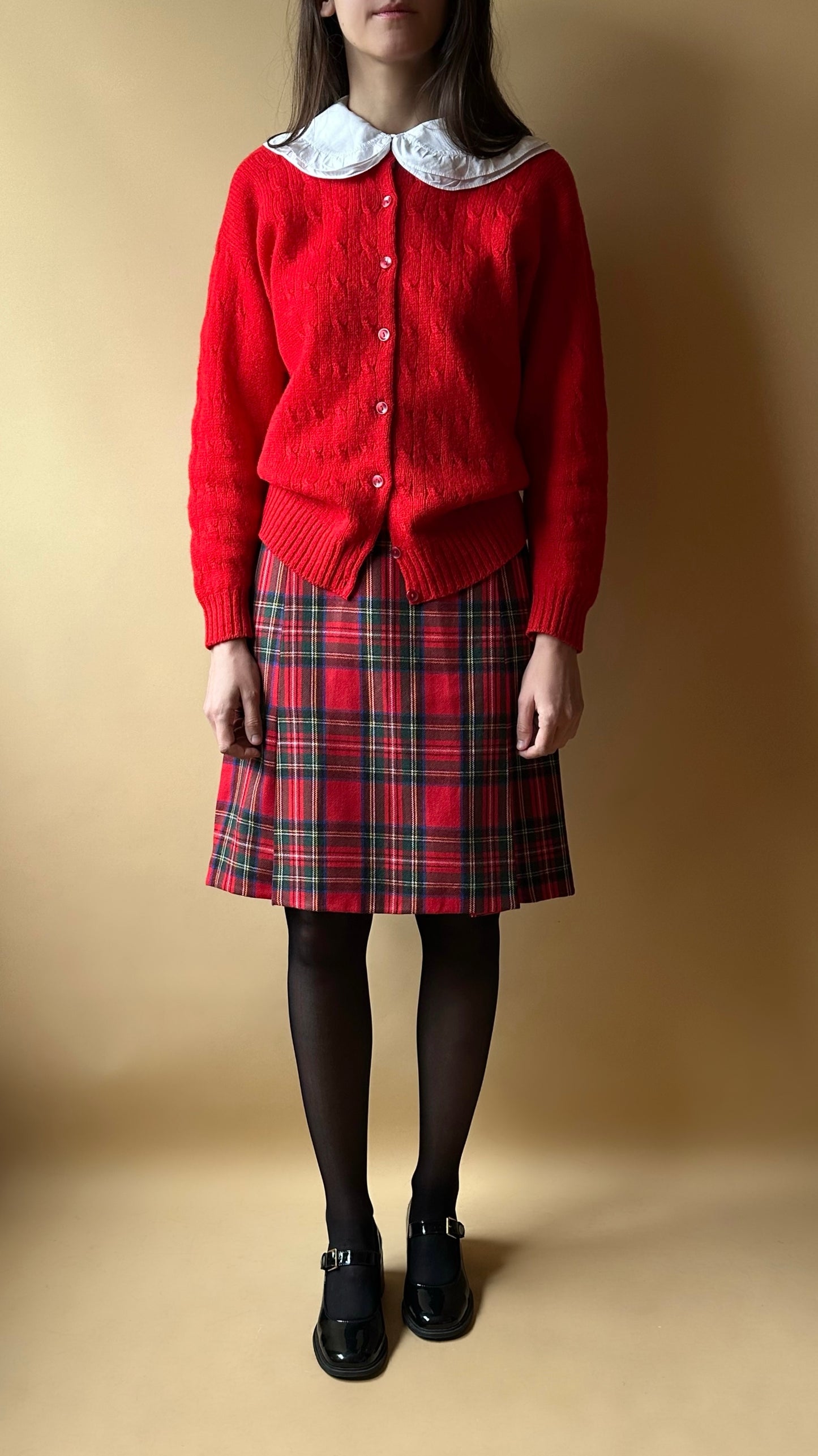 Vintage Red Tartan Skirt