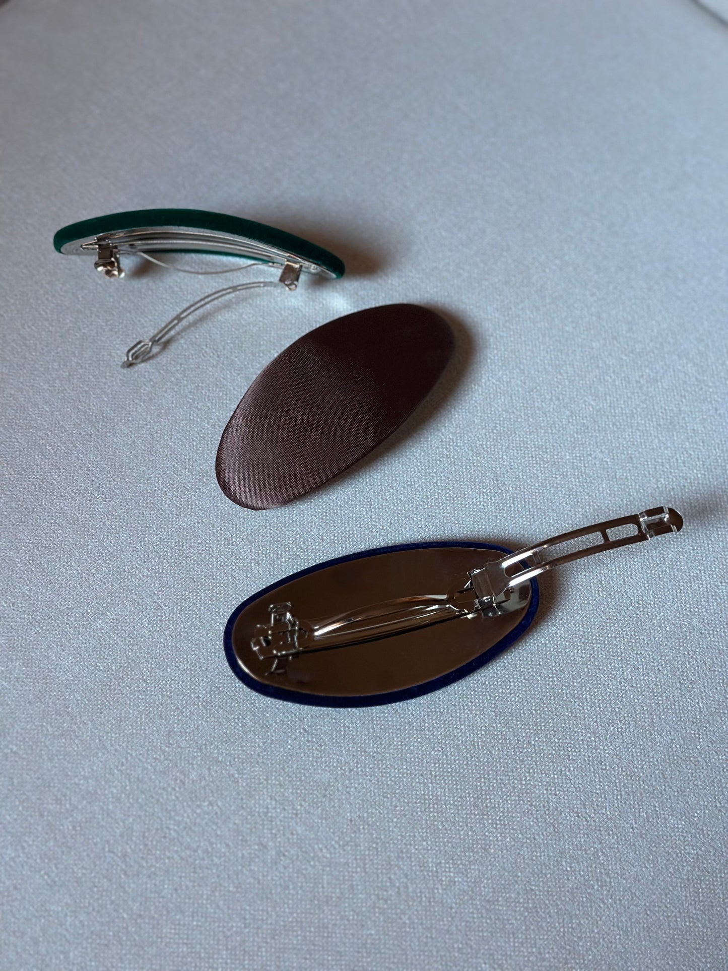 Vintage Laura Ashley Green Velvet Barrette