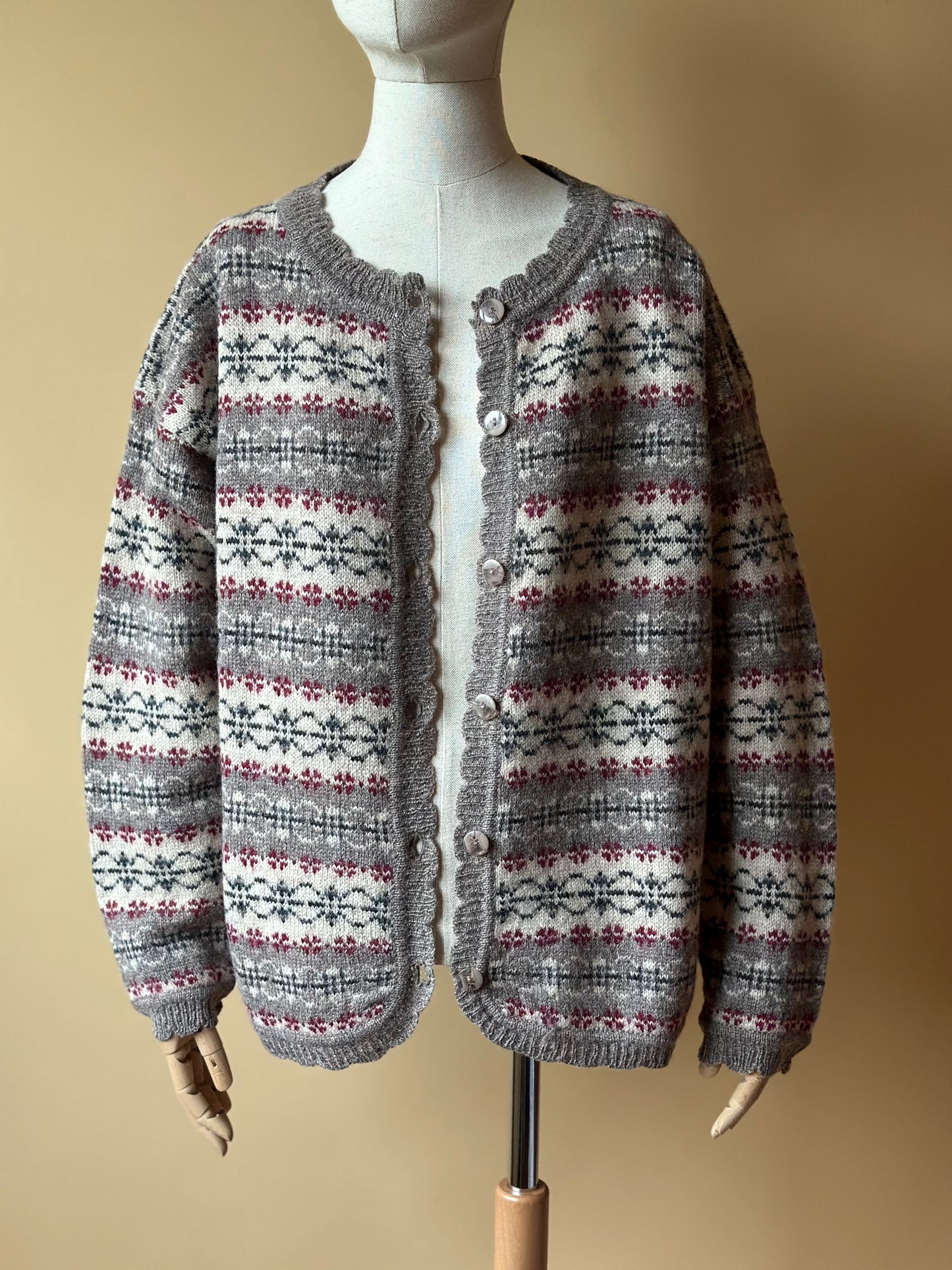 Vintage 100% Shetland Wool Cardigan