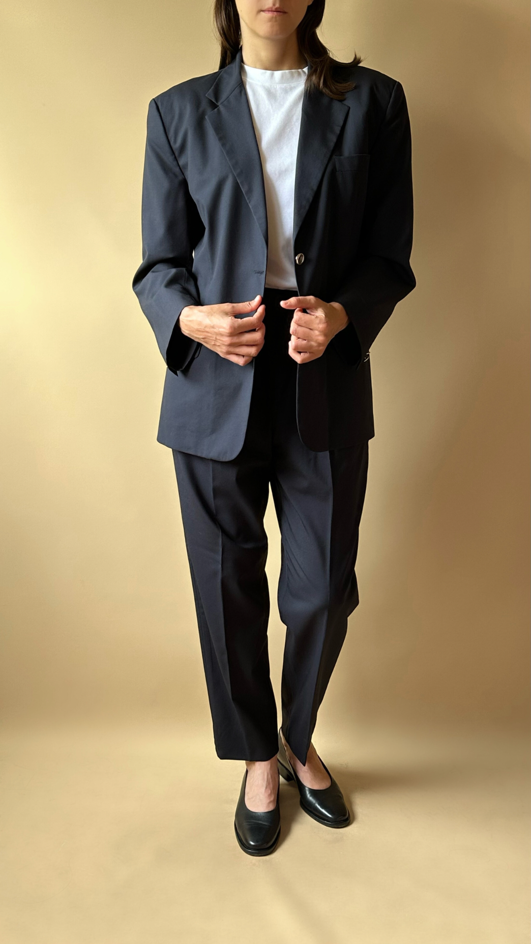 Vintage Blue Woolen Suit - Trousers