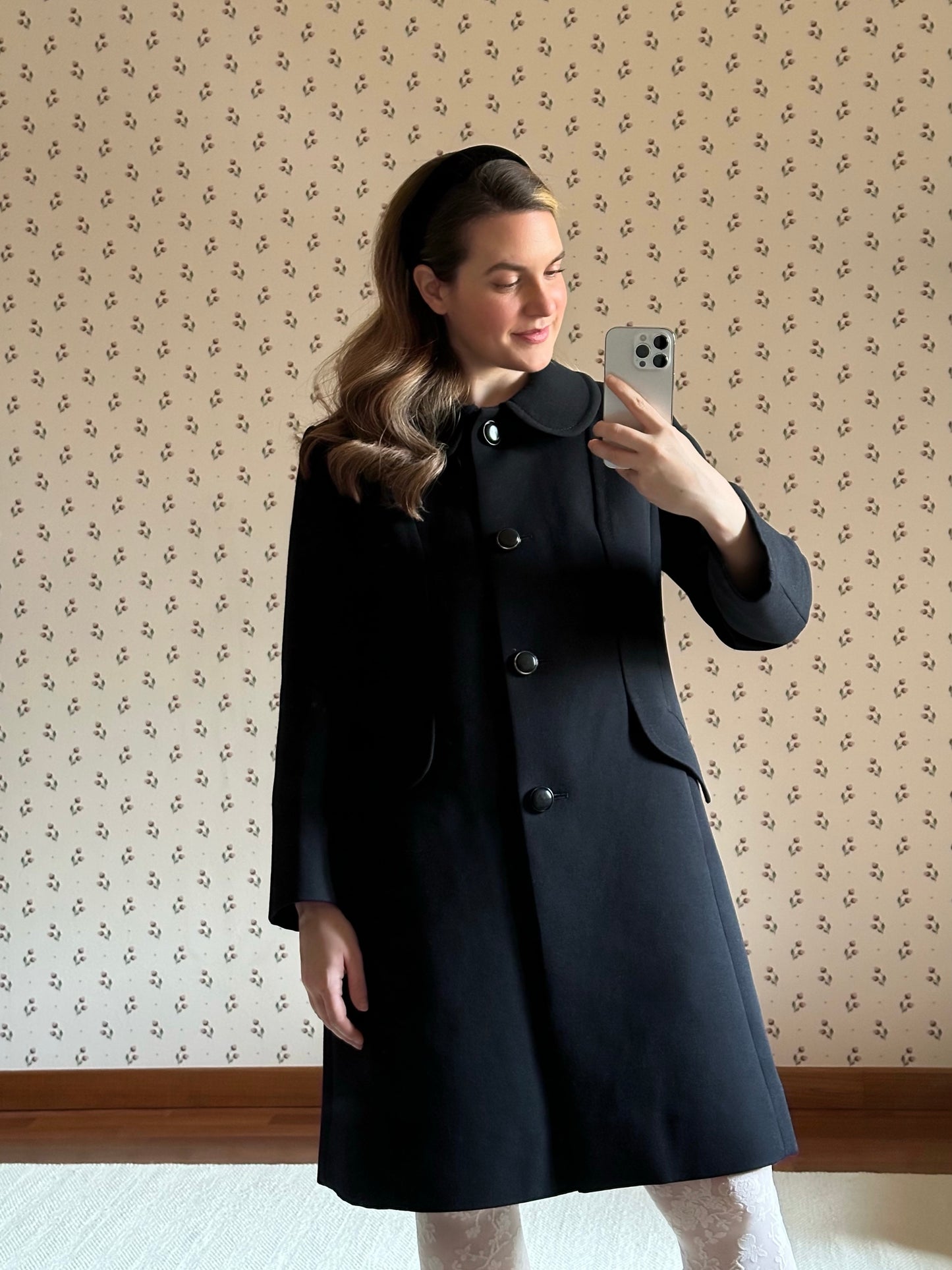 Vintage Black Swing Coat