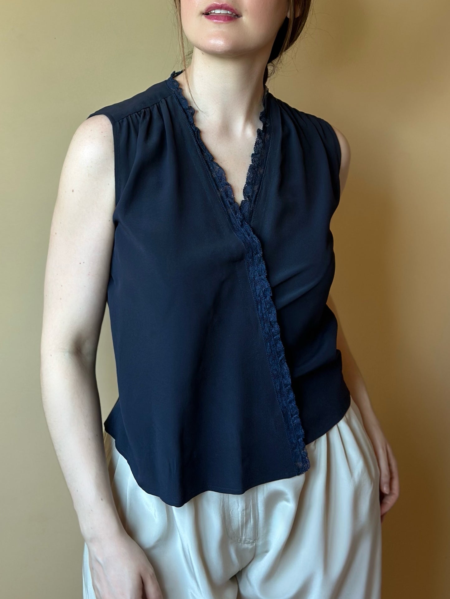 Pure Silk Romantic Blue Top