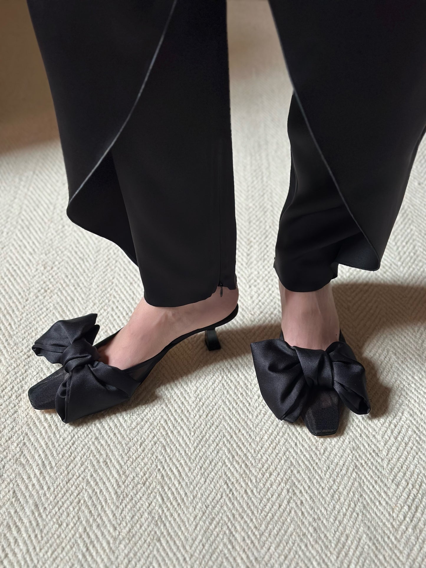 Giorgio Armani Black SatinTrousers