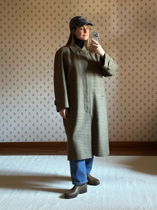 Vintage Original British Pied De Poule Coat