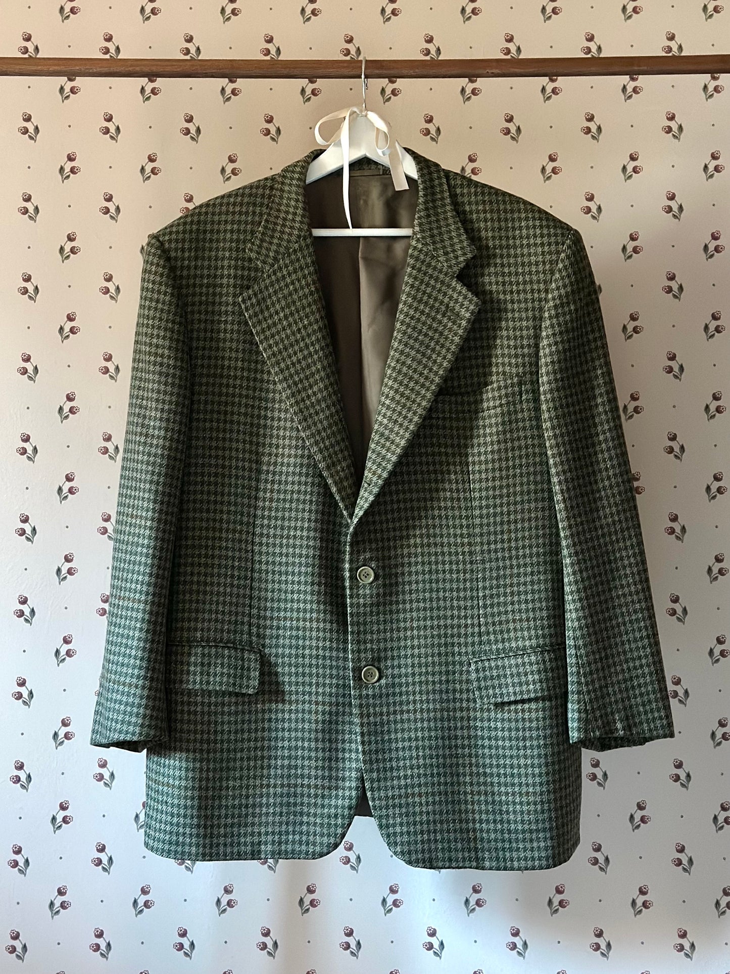 Vintage Sage Green Wool & Cashmere Blazer