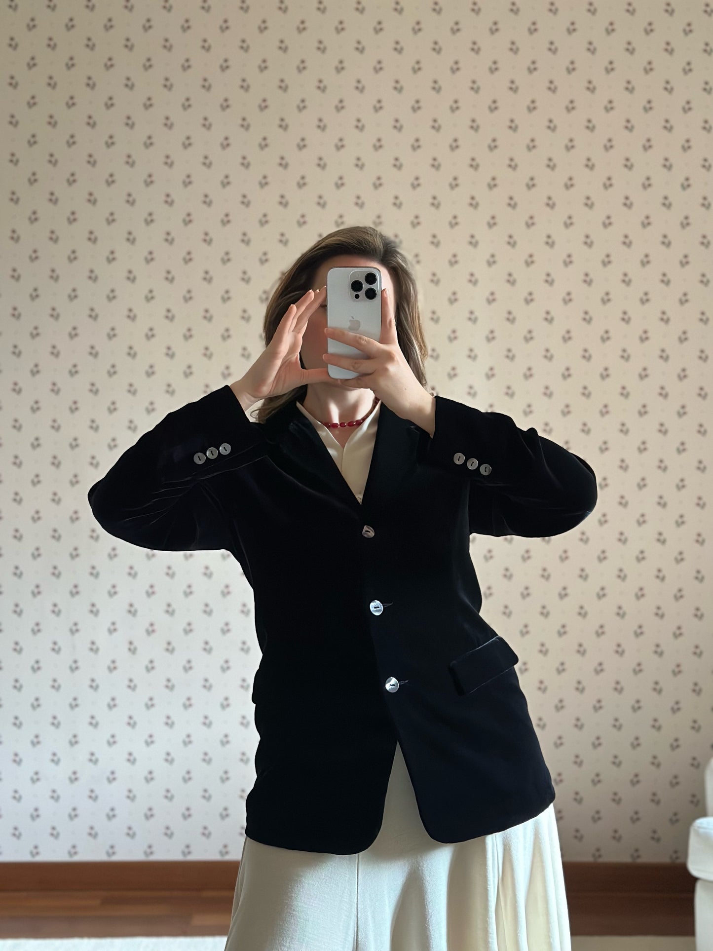 Black Silk Velvet Blazer