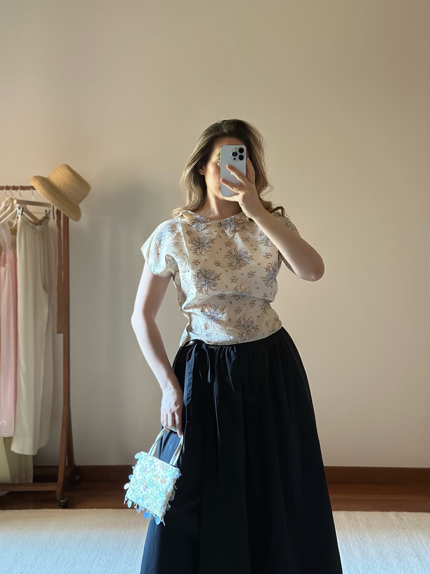 Pure Silk Floral Blouse